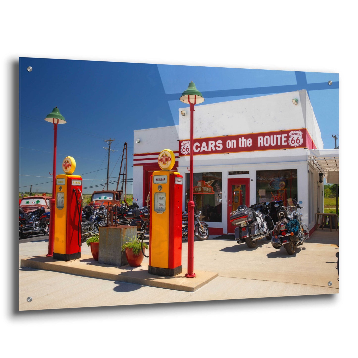 Epic Art 'Route 66 Kansas Kanotex' by Mike Jones, Acrylic Glass Wall Art,36x24