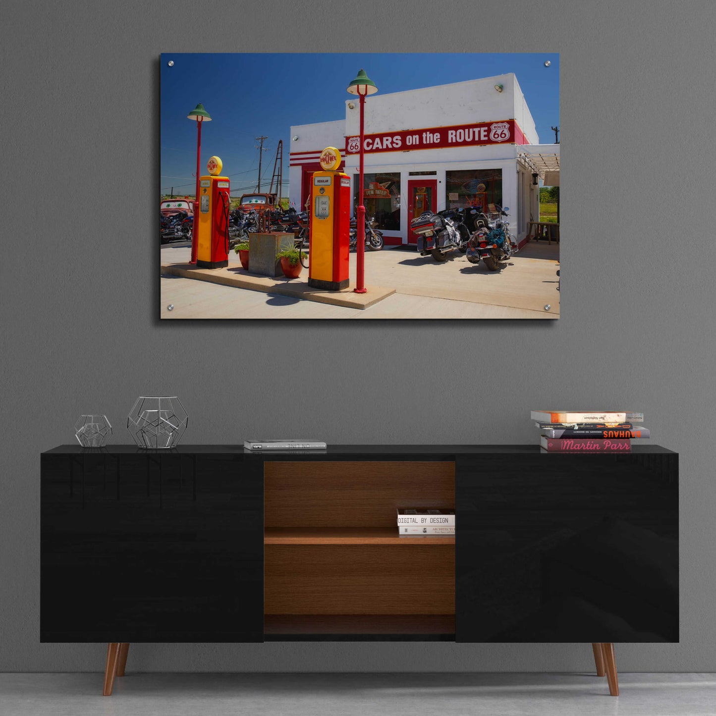 Epic Art 'Route 66 Kansas Kanotex' by Mike Jones, Acrylic Glass Wall Art,36x24