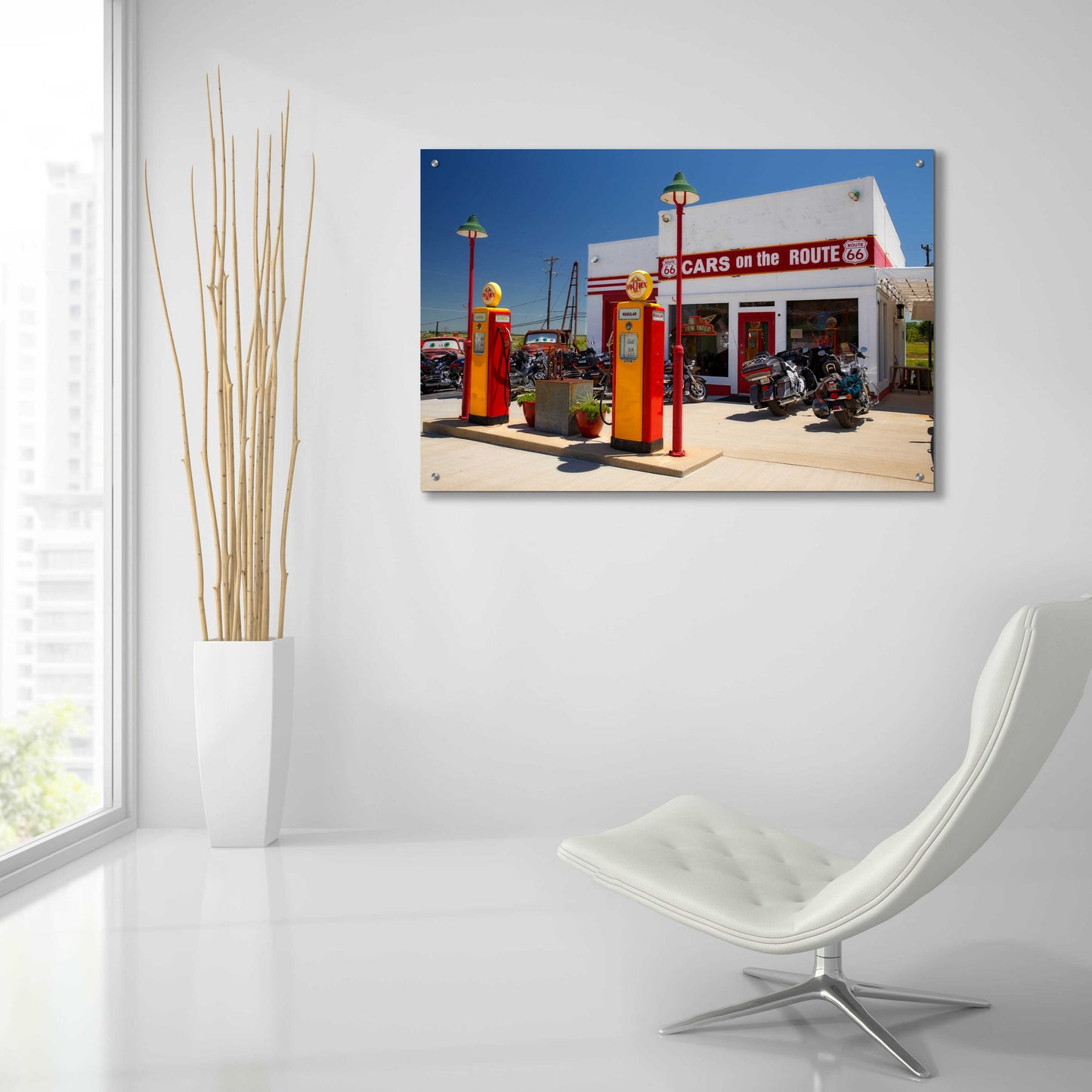 Epic Art 'Route 66 Kansas Kanotex' by Mike Jones, Acrylic Glass Wall Art,36x24