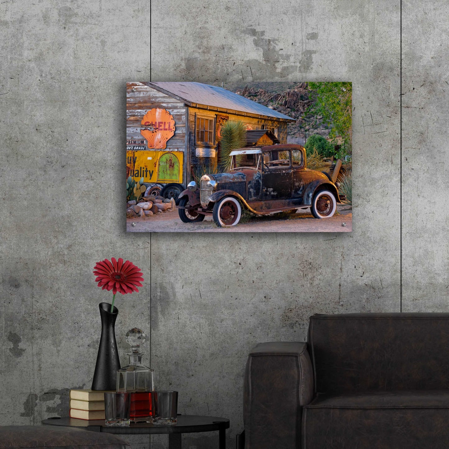 Epic Art 'Route 66 near Peach Springs' by Mike Jones, Acrylic Glass Wall Art,36x24