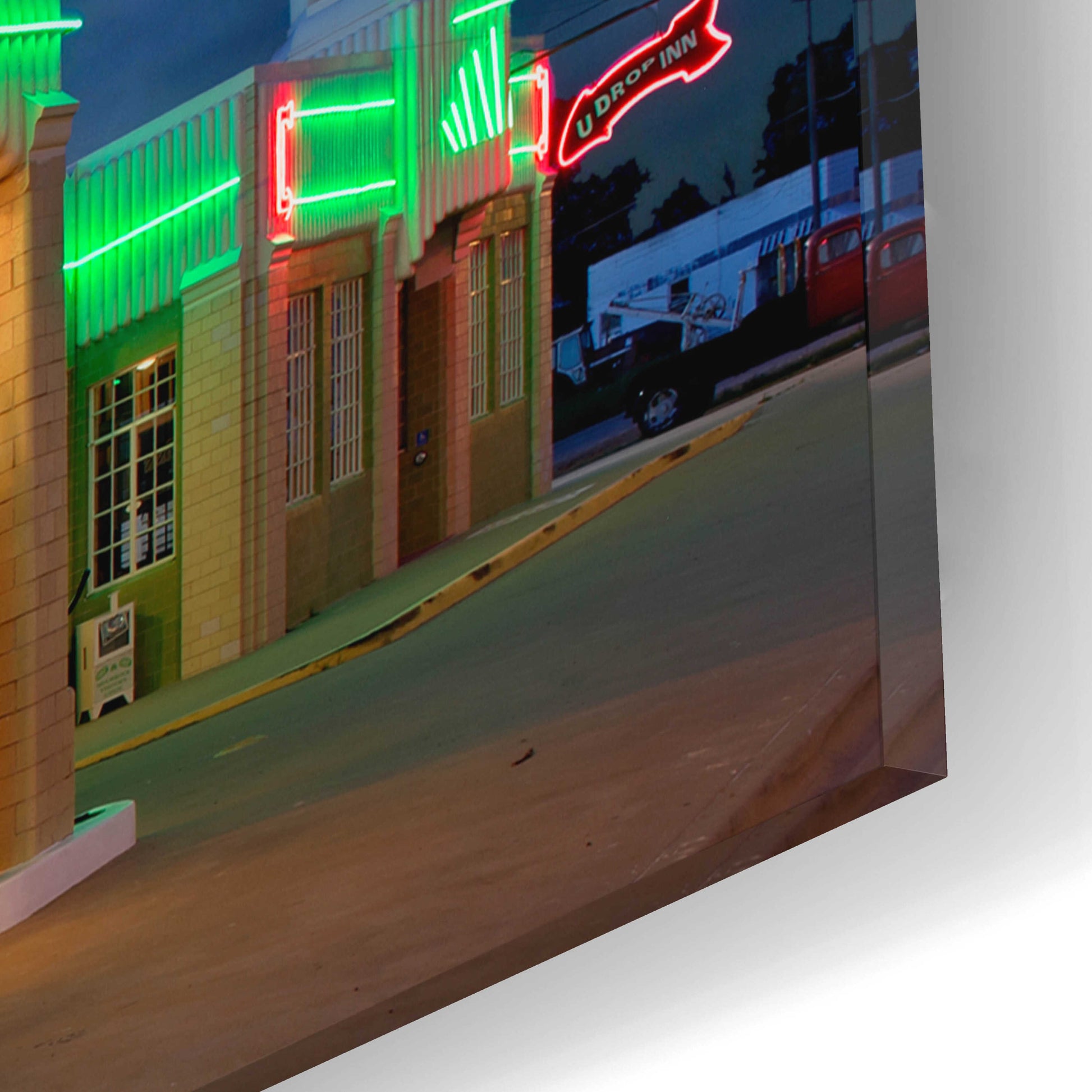 Epic Art 'Route 66 Shamrock Texas Conoco Lightning' by Mike Jones, Acrylic Glass Wall Art,16x12