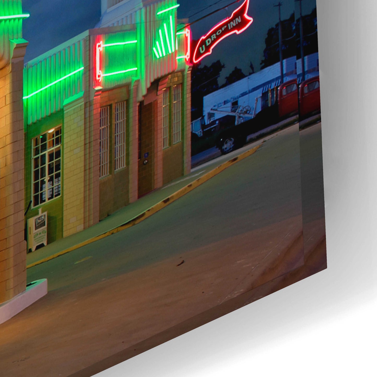 Epic Art 'Route 66 Shamrock Texas Conoco Lightning' by Mike Jones, Acrylic Glass Wall Art,24x16