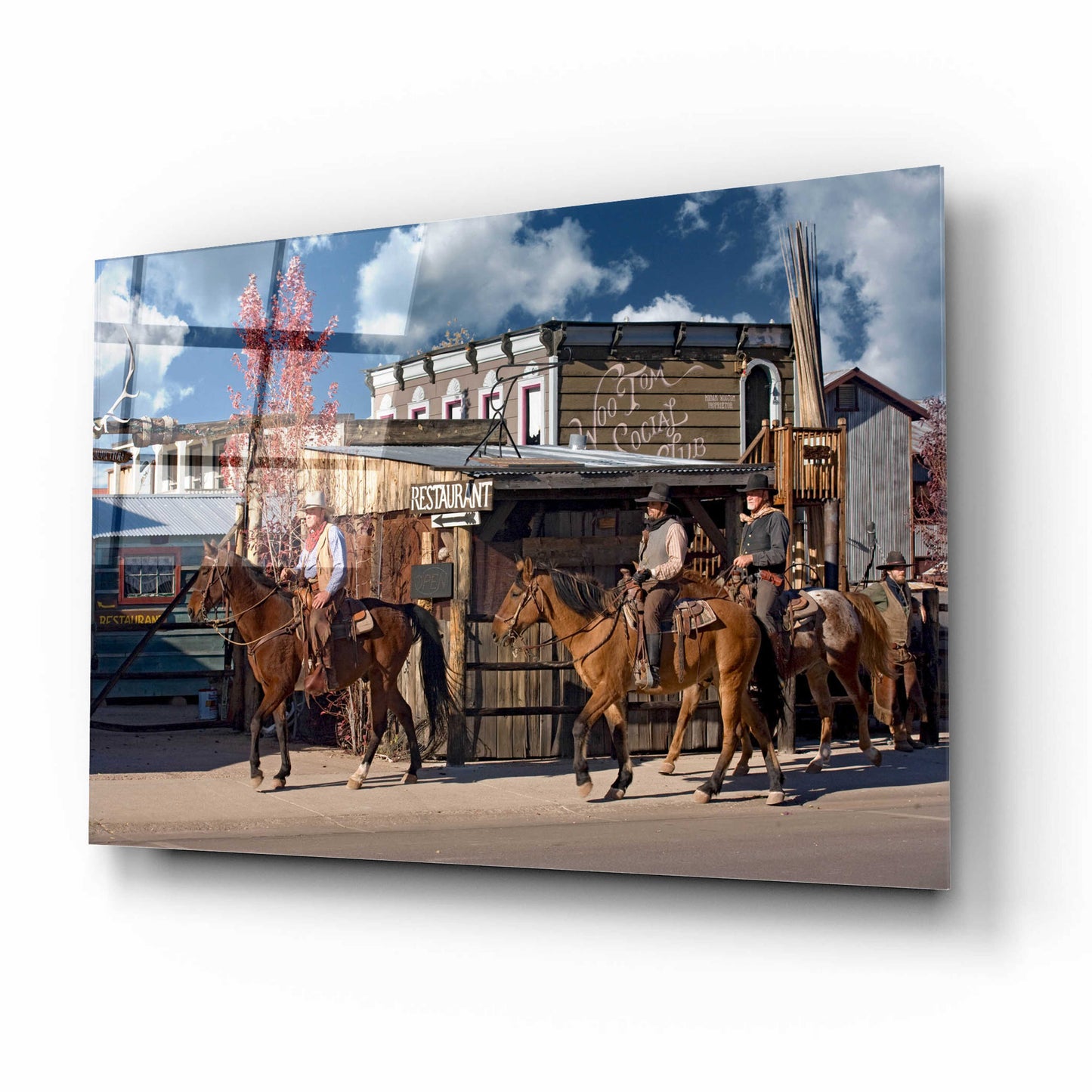 Epic Art 'Williams Cowboys' by Mike Jones, Acrylic Glass Wall Art,16x12