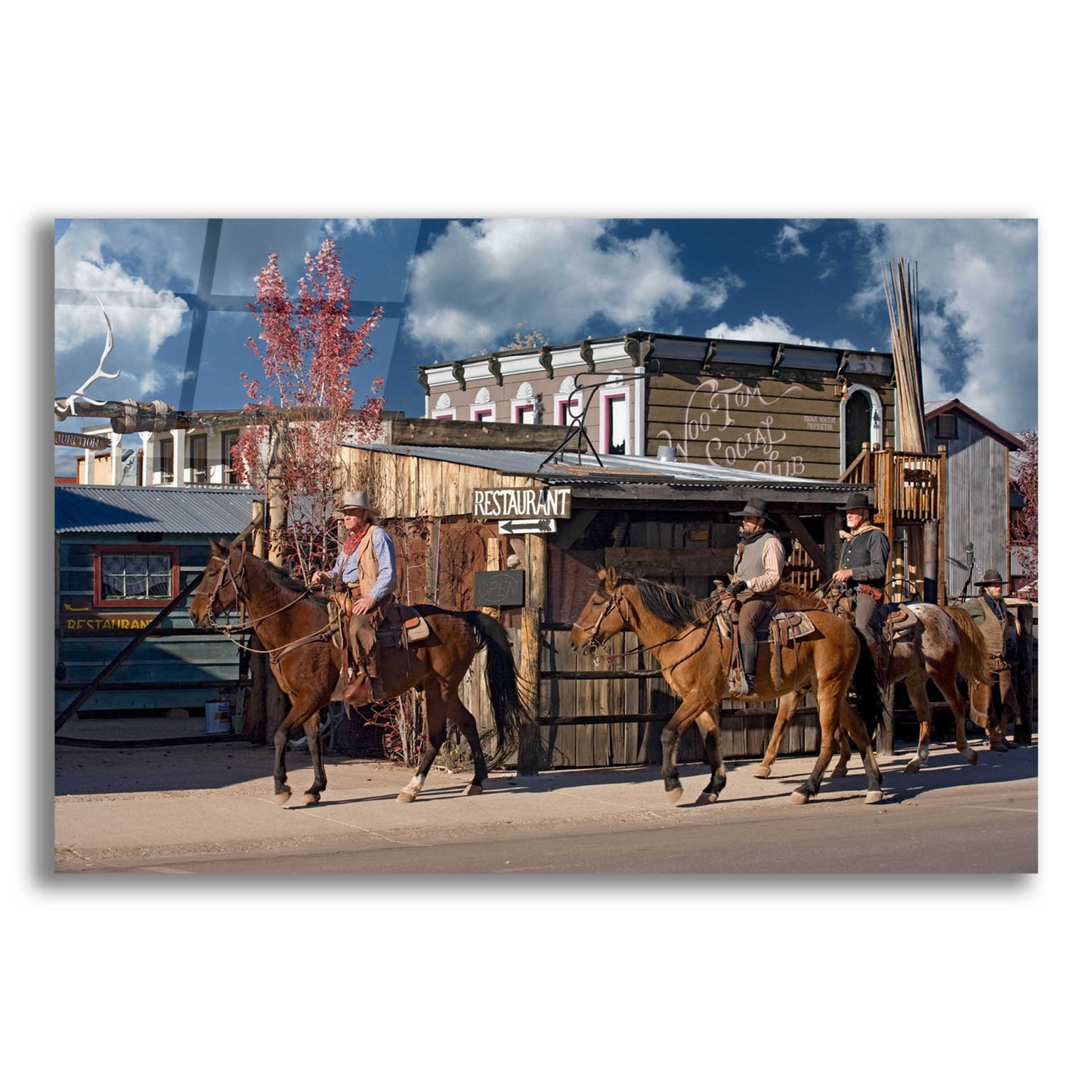 Epic Art 'Williams Cowboys' by Mike Jones, Acrylic Glass Wall Art,16x12