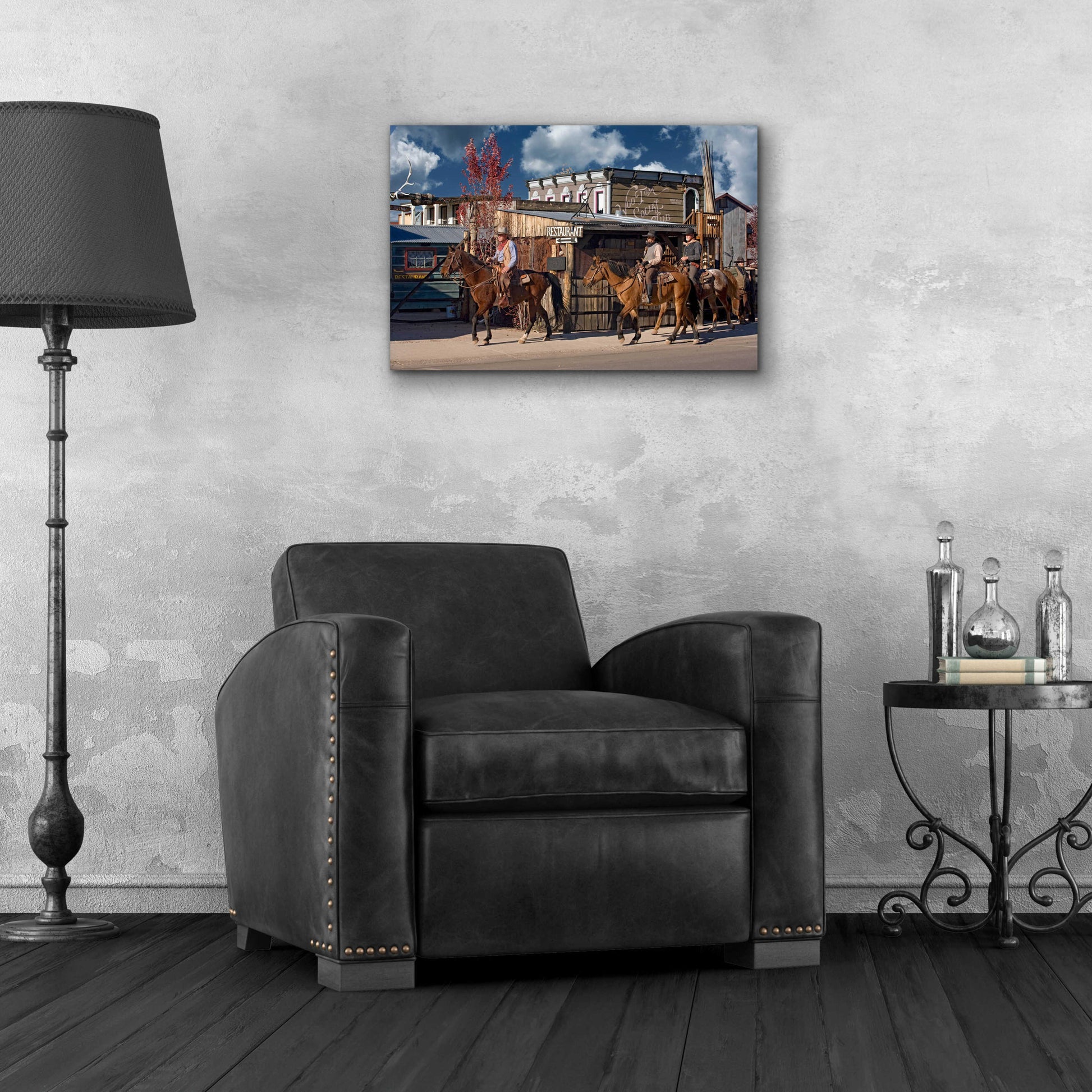 Epic Art 'Williams Cowboys' by Mike Jones, Acrylic Glass Wall Art,24x16