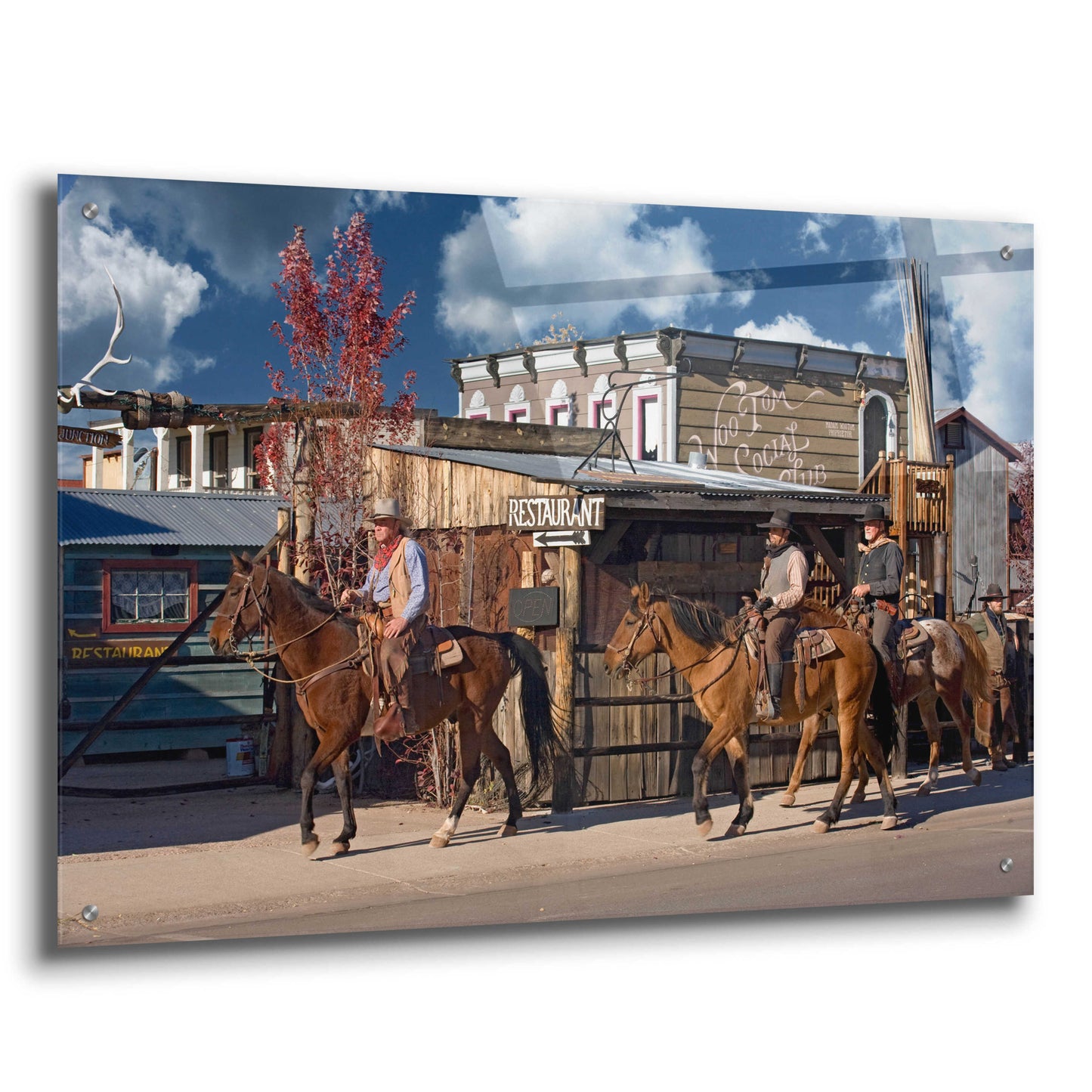 Epic Art 'Williams Cowboys' by Mike Jones, Acrylic Glass Wall Art,36x24