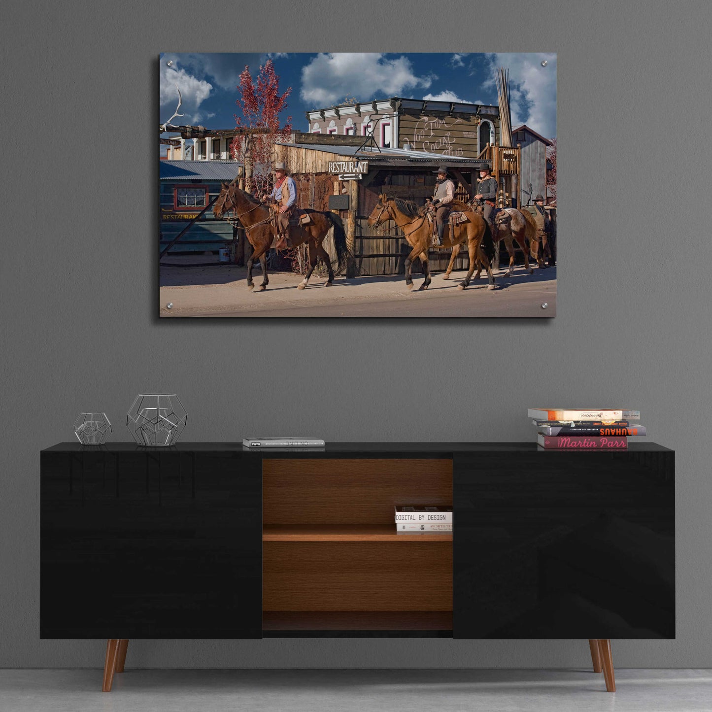 Epic Art 'Williams Cowboys' by Mike Jones, Acrylic Glass Wall Art,36x24