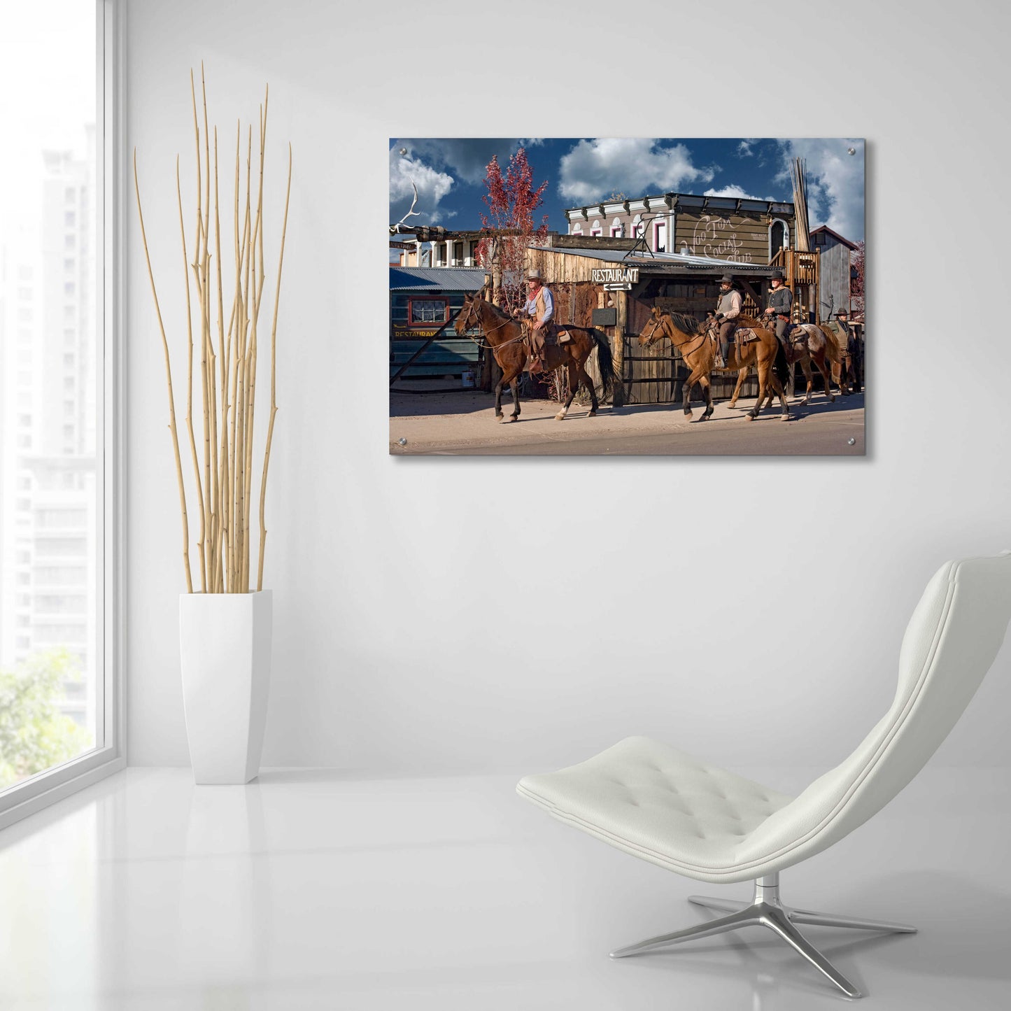 Epic Art 'Williams Cowboys' by Mike Jones, Acrylic Glass Wall Art,36x24