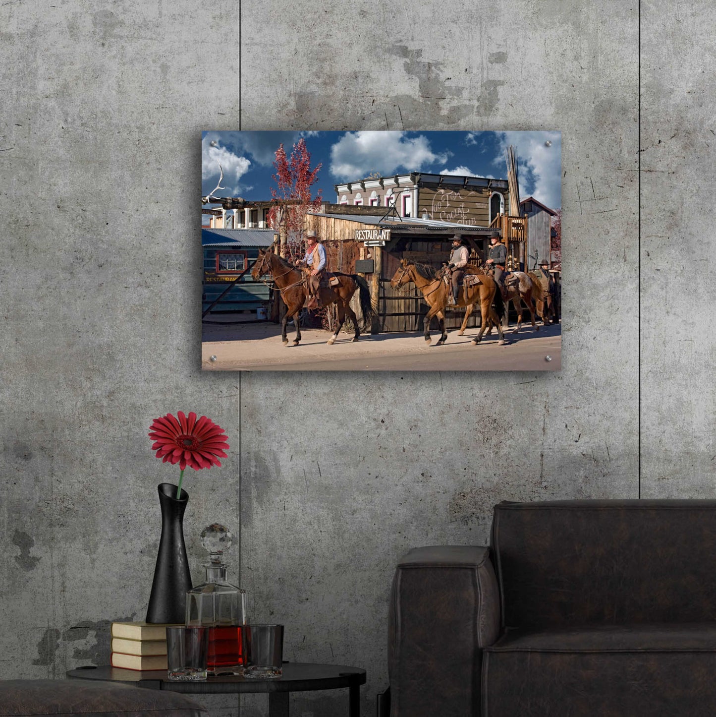 Epic Art 'Williams Cowboys' by Mike Jones, Acrylic Glass Wall Art,36x24