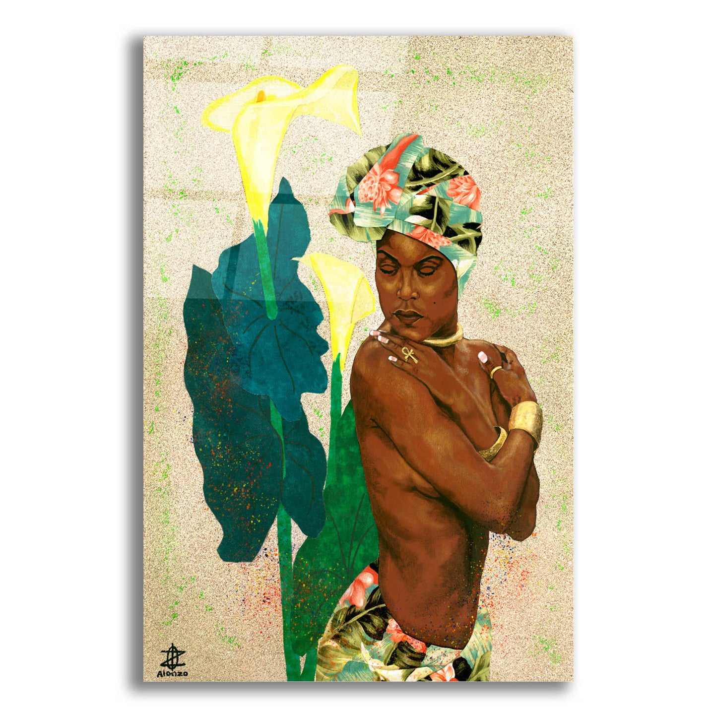 Epic Art 'Woman Strong II' by Alonzo Saunders, Acrylic Glass Wall Art,12x16