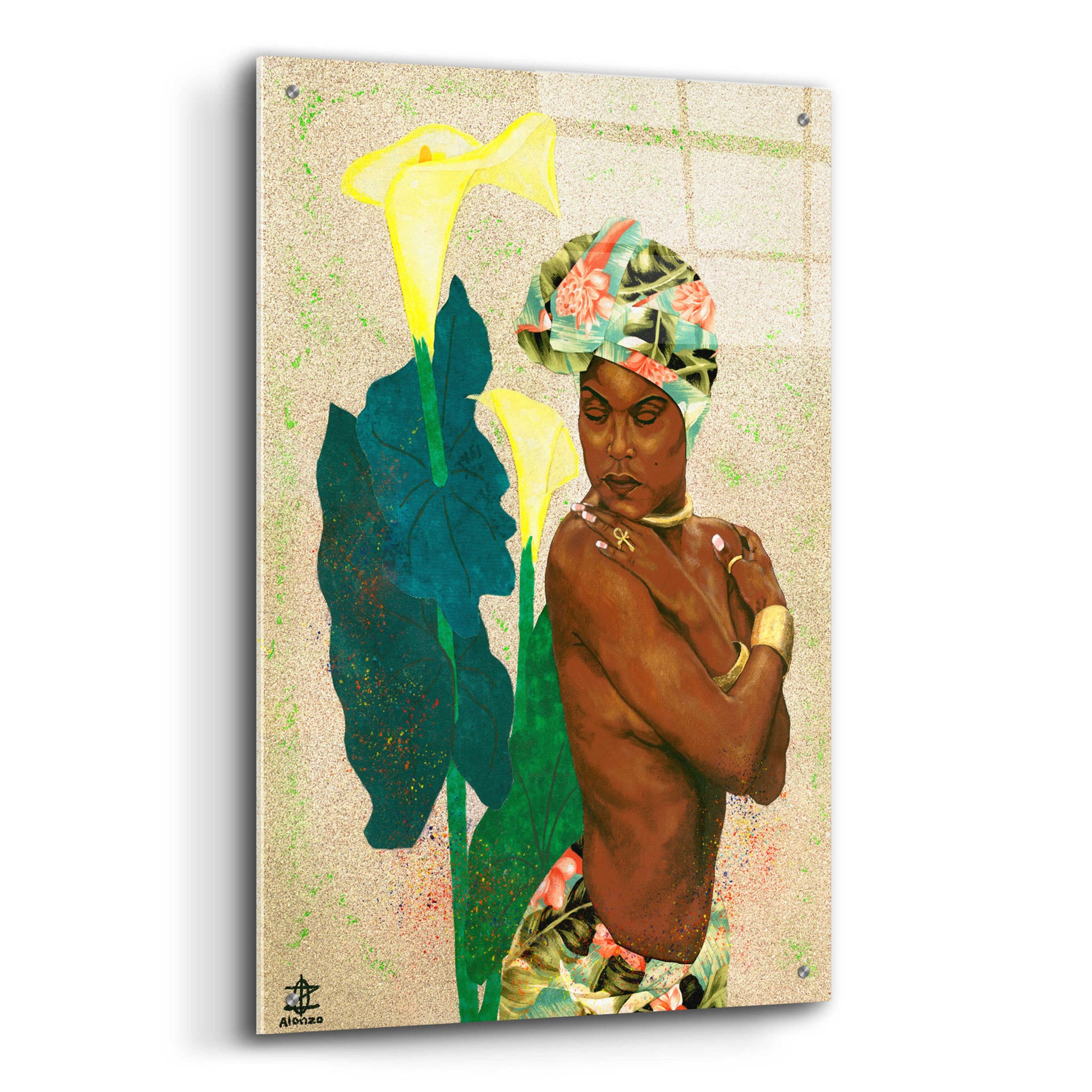 Epic Art 'Woman Strong II' by Alonzo Saunders, Acrylic Glass Wall Art,24x36