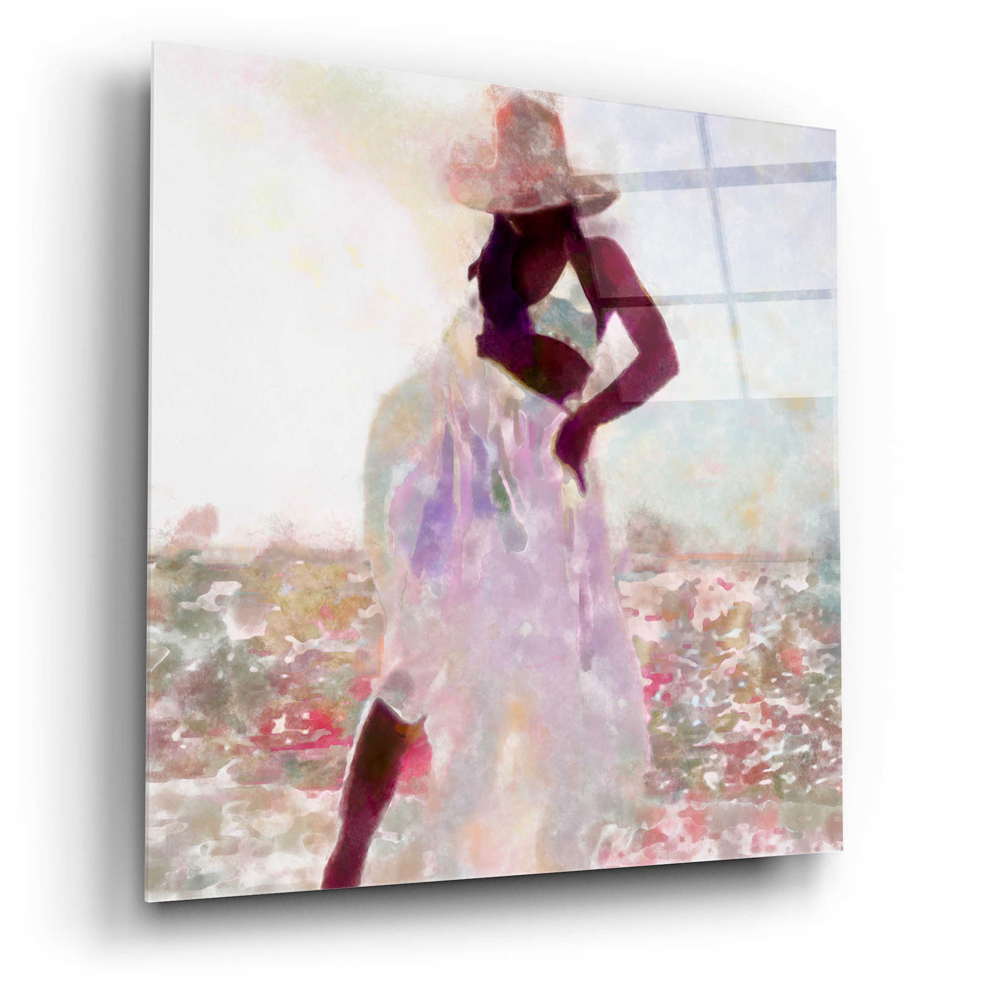 Epic Art 'Her Colorful Dance I' by Alonzo Saunders, Acrylic Glass Wall Art,12x12