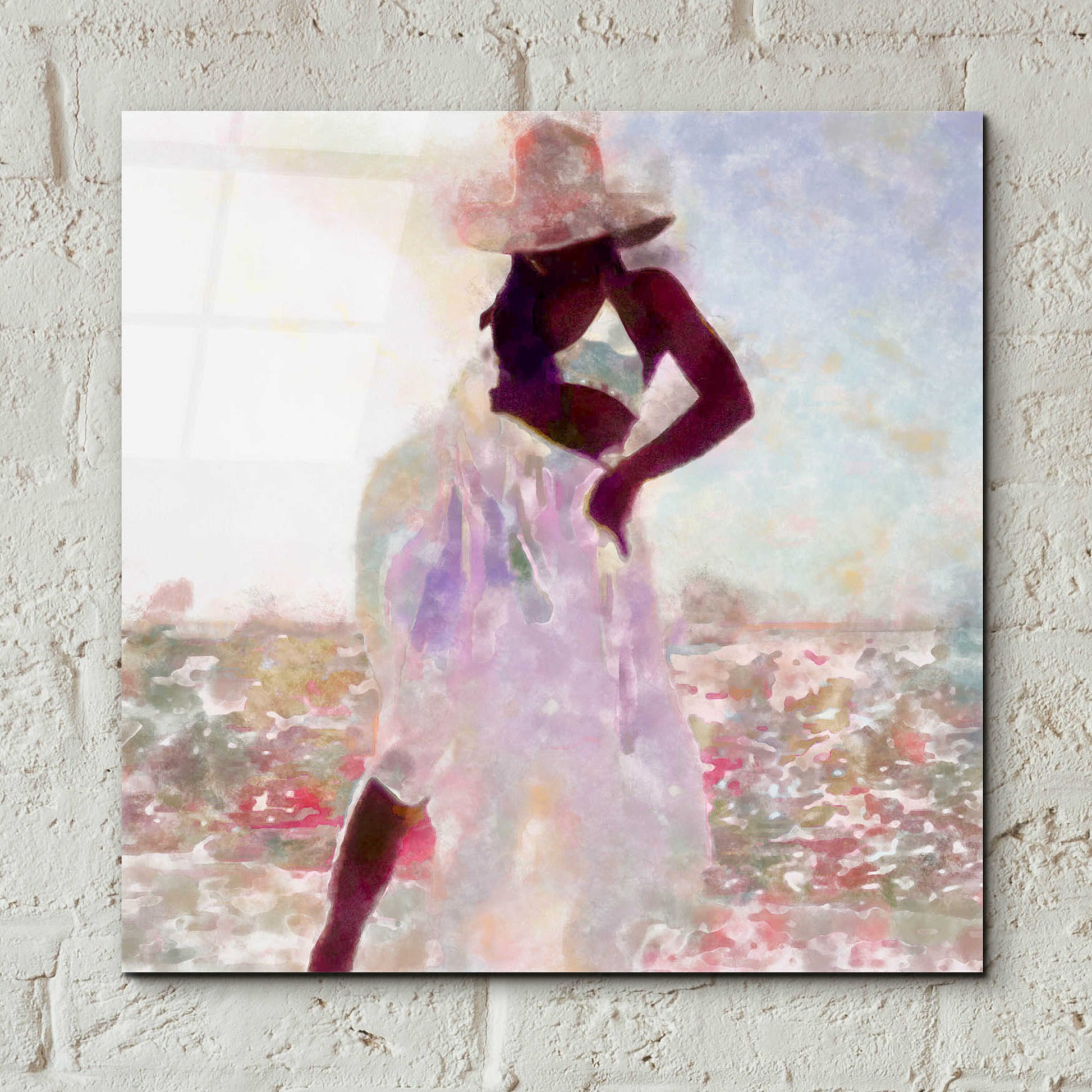 Epic Art 'Her Colorful Dance I' by Alonzo Saunders, Acrylic Glass Wall Art,12x12