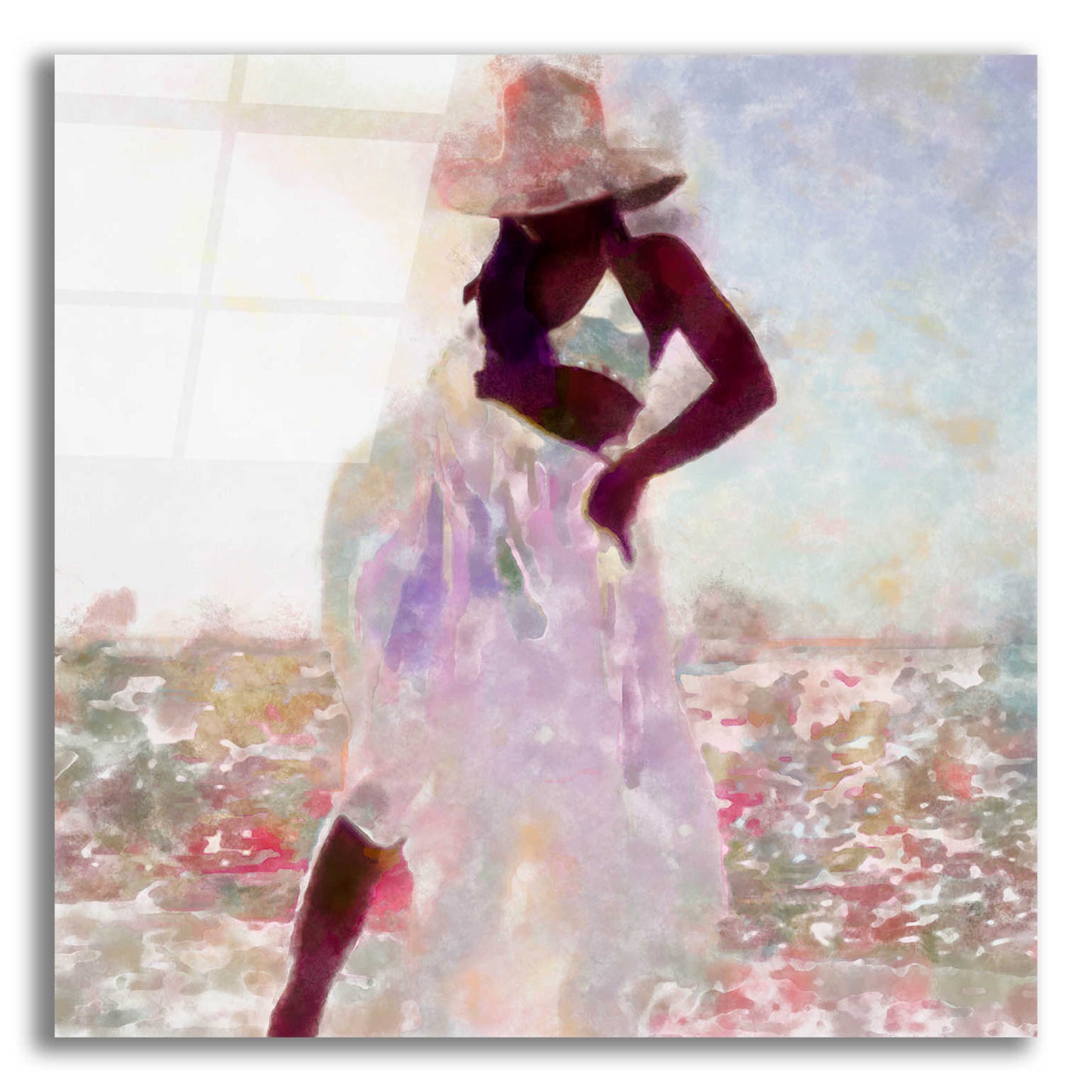 Epic Art 'Her Colorful Dance I' by Alonzo Saunders, Acrylic Glass Wall Art,12x12