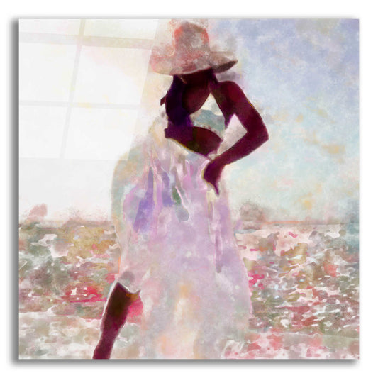 Epic Art 'Her Colorful Dance I' by Alonzo Saunders, Acrylic Glass Wall Art