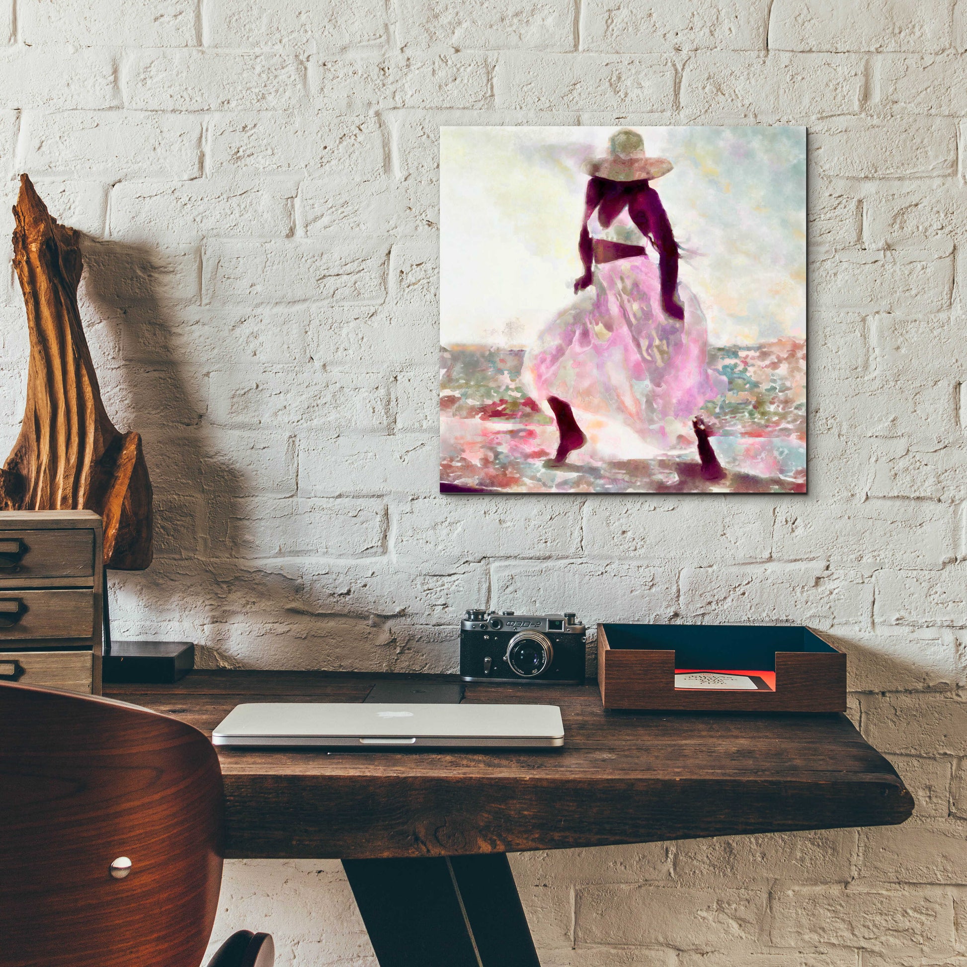 Epic Art 'Her Colorful Dance II' by Alonzo Saunders, Acrylic Glass Wall Art,12x12