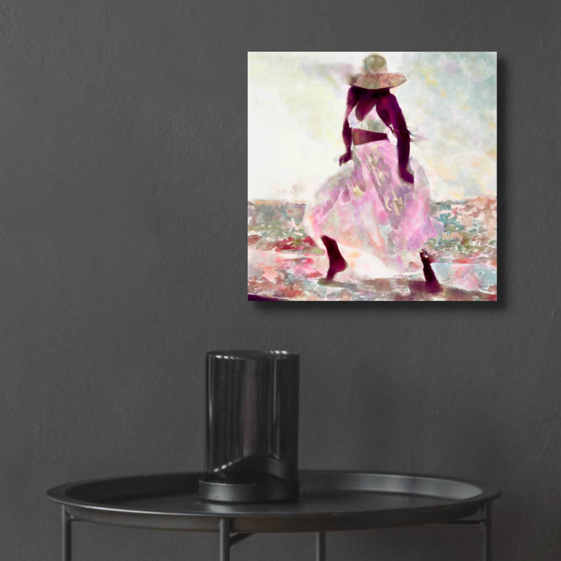 Epic Art 'Her Colorful Dance II' by Alonzo Saunders, Acrylic Glass Wall Art,12x12