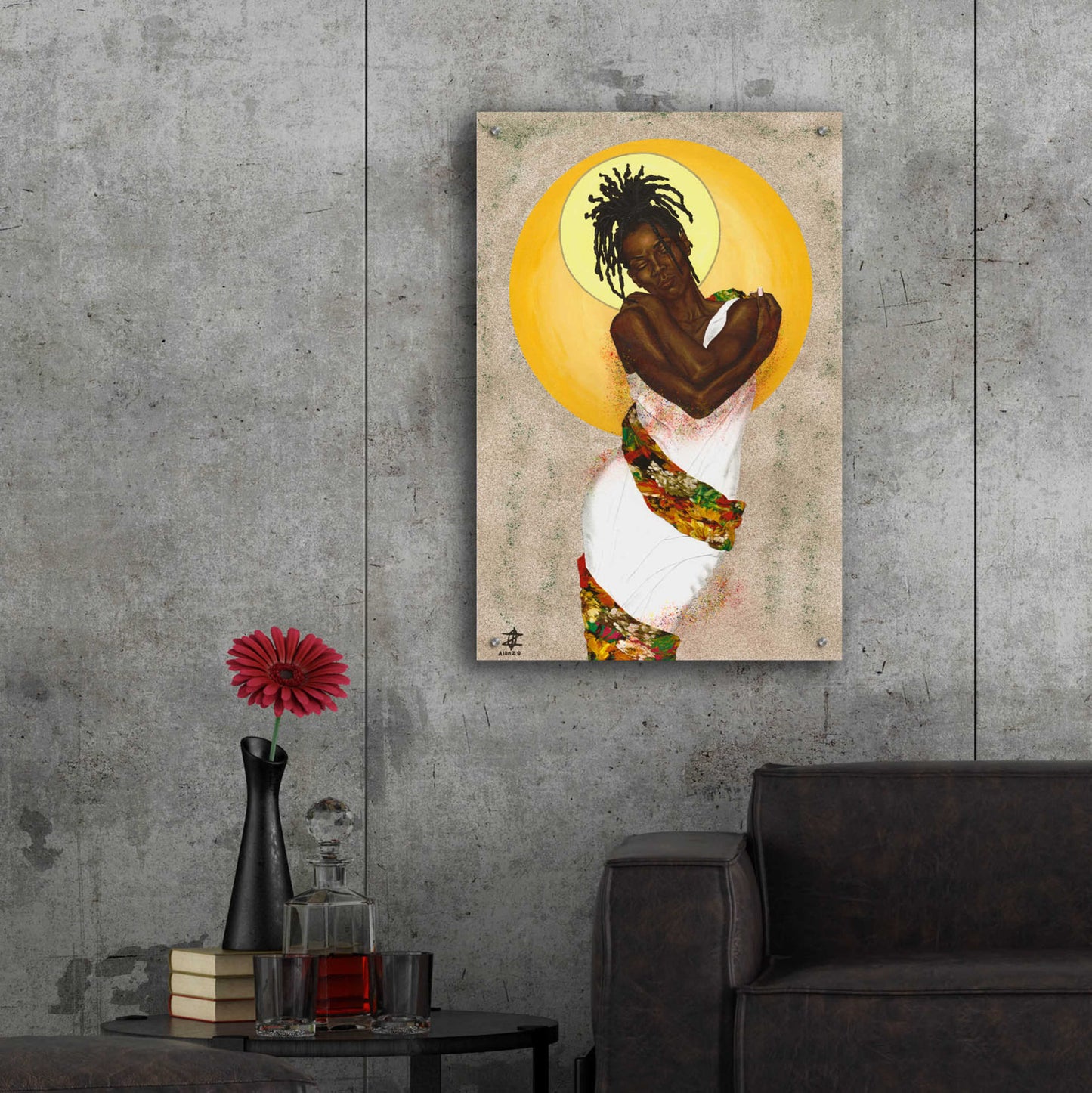 Epic Art 'Her Love' by Alonzo Saunders, Acrylic Glass Wall Art,24x36