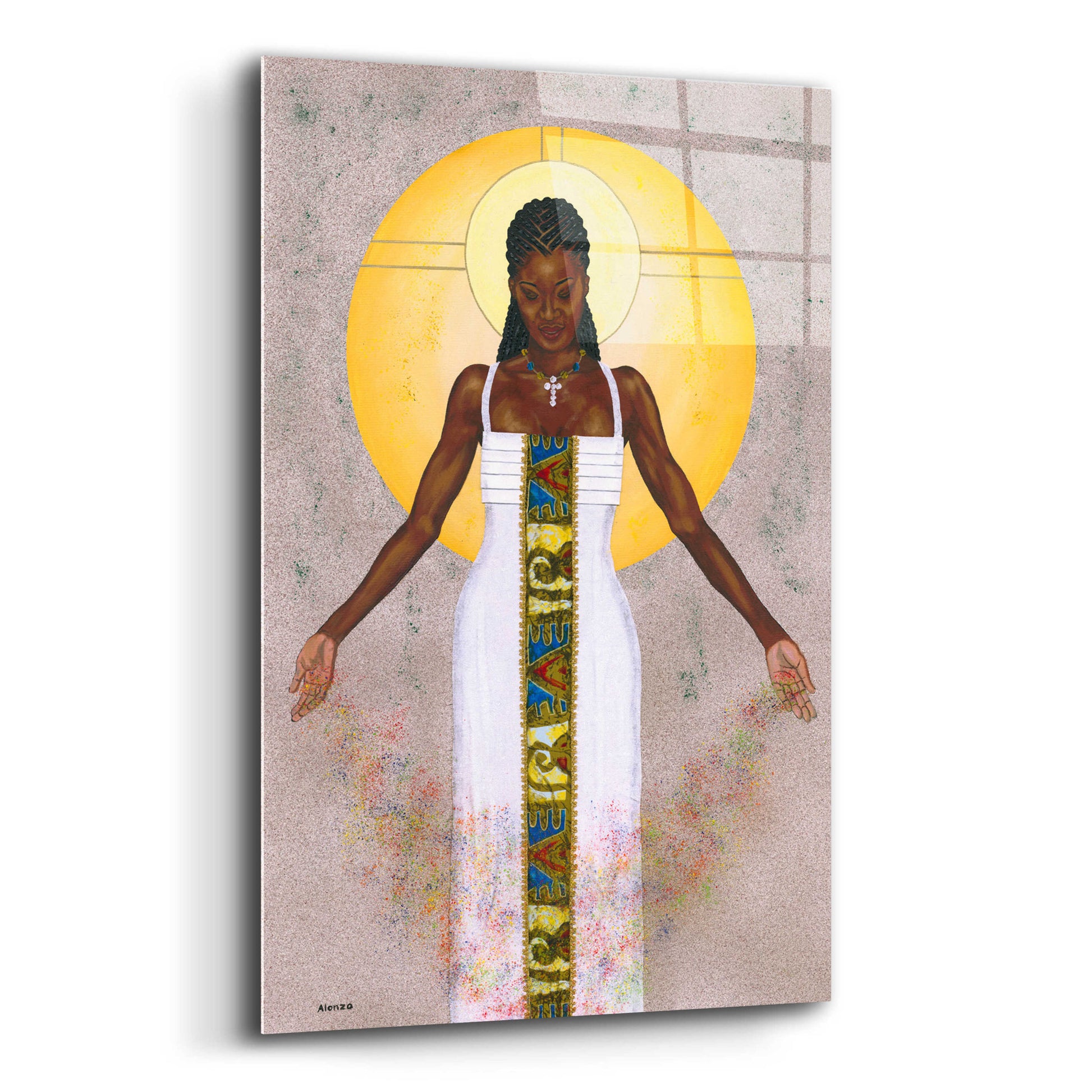 Epic Art 'Her Peace' by Alonzo Saunders, Acrylic Glass Wall Art,12x16