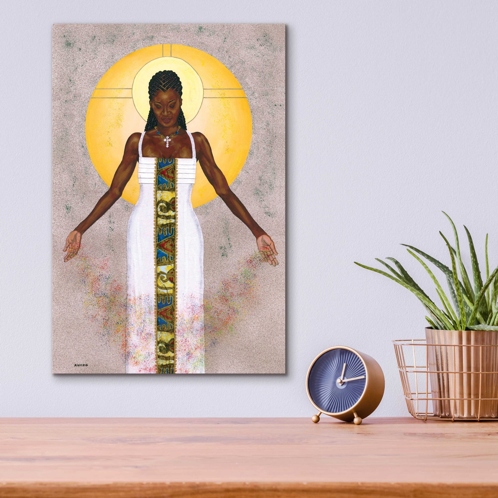 Epic Art 'Her Peace' by Alonzo Saunders, Acrylic Glass Wall Art,12x16