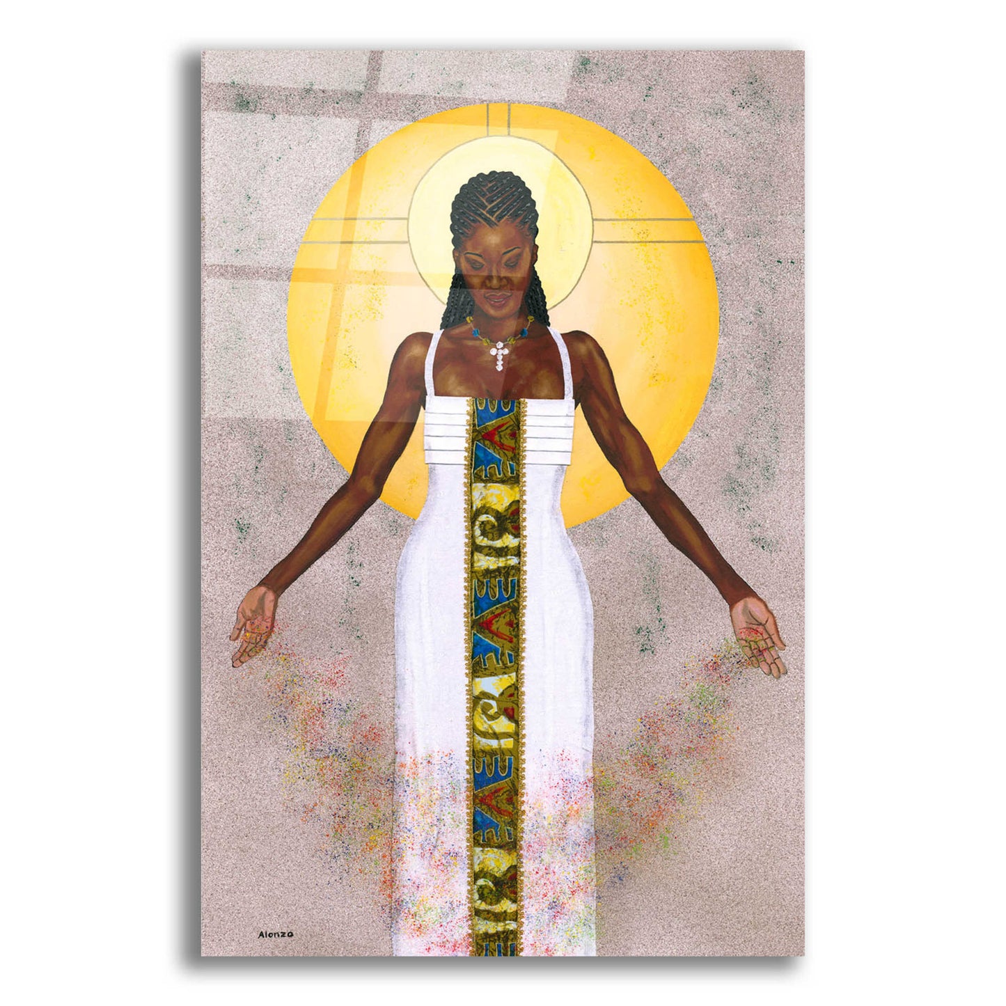 Epic Art 'Her Peace' by Alonzo Saunders, Acrylic Glass Wall Art,12x16