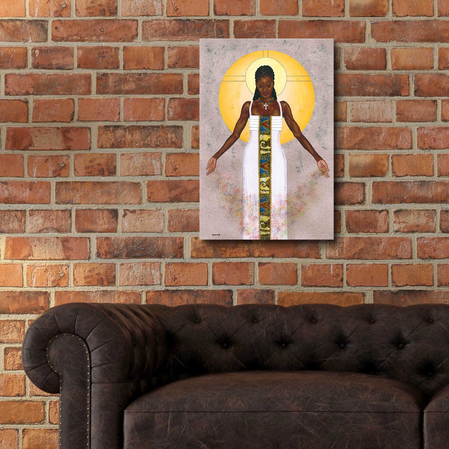 Epic Art 'Her Peace' by Alonzo Saunders, Acrylic Glass Wall Art,16x24