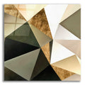 Epic Art 'Gold Polygon Wall I' by Alonzo Saunders, Acrylic Glass Wall Art