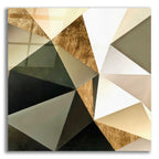 Epic Art 'Gold Polygon Wall I' by Alonzo Saunders, Acrylic Glass Wall Art