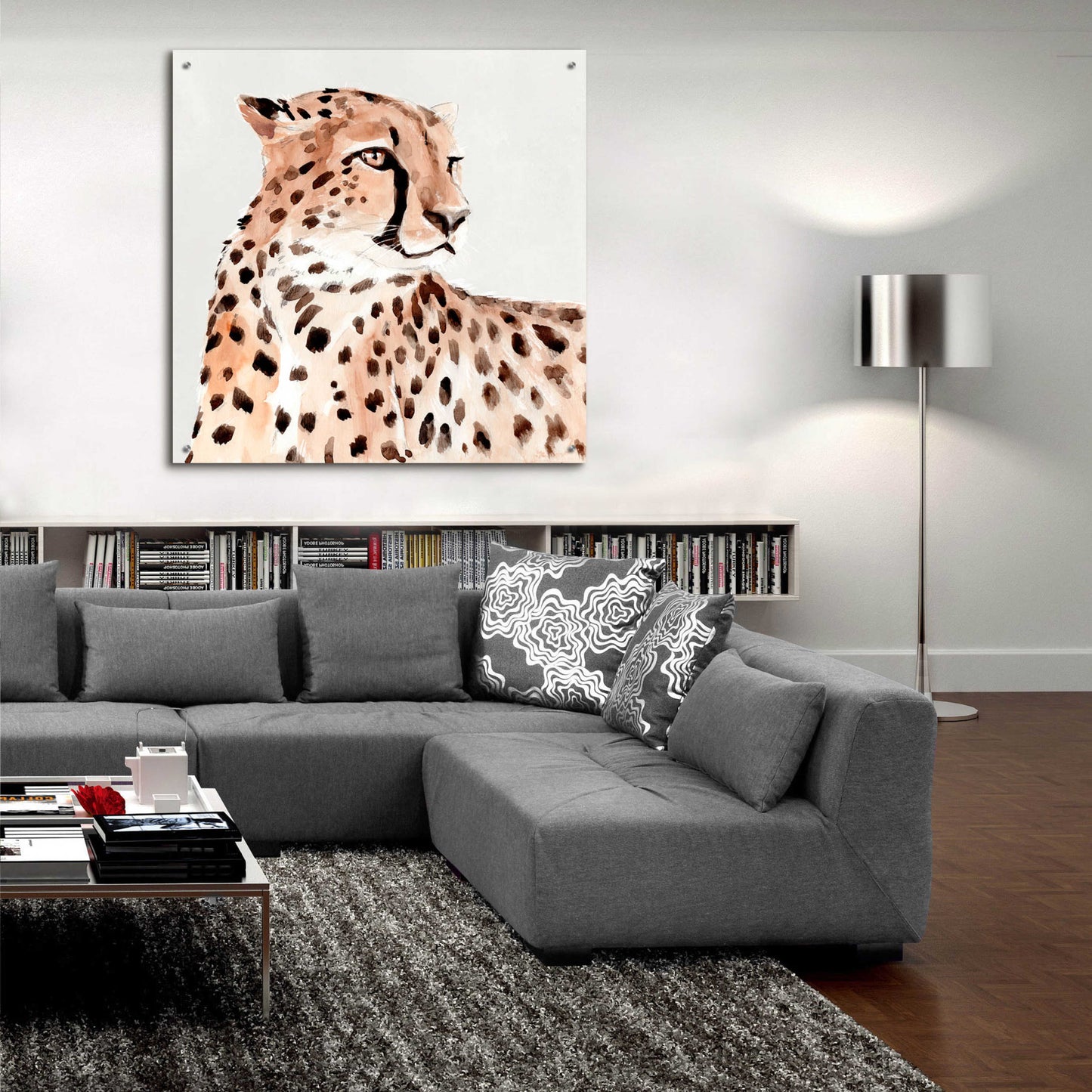 Epic Art 'Saharan Cheetah I' by Annie Warren, Acrylic Glass Wall Art,36x36