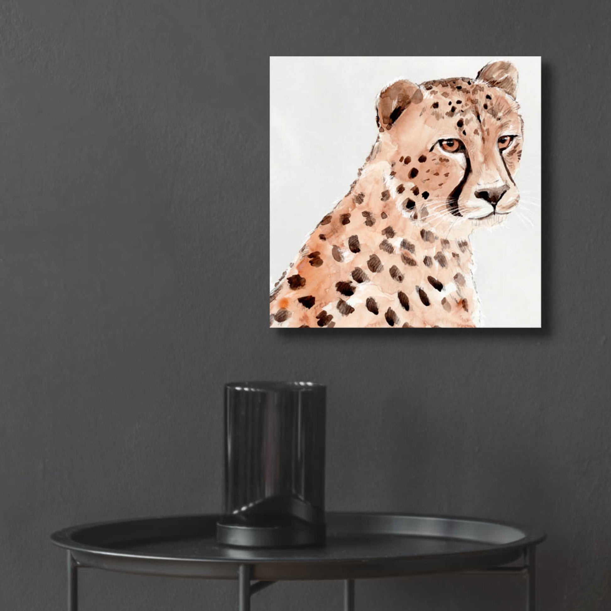 Epic Art 'Saharan Cheetah II' by Annie Warren, Acrylic Glass Wall Art,12x12