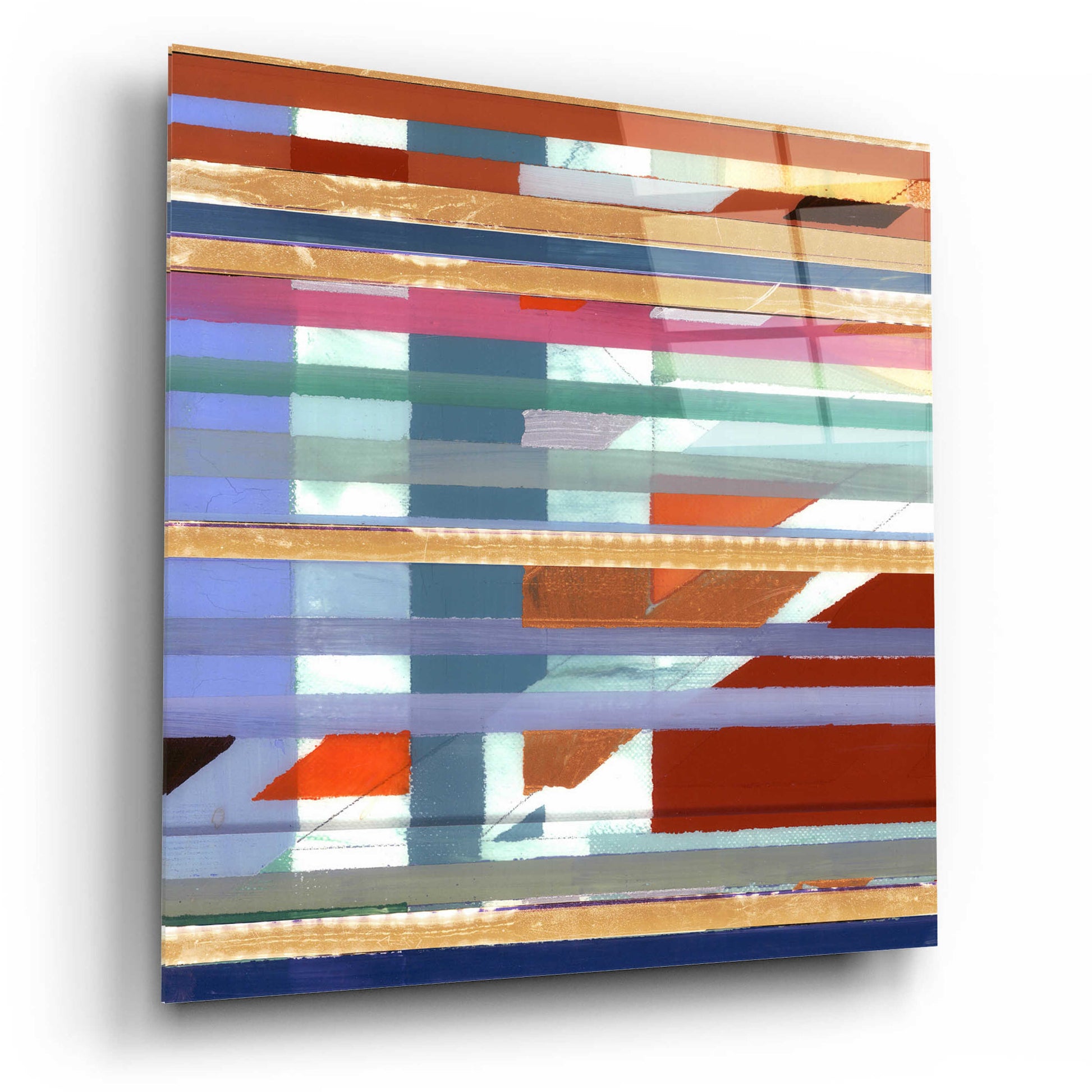 Epic Art 'Zig Zag IV' by Bellissimo Art, Acrylic Glass Wall Art,12x12