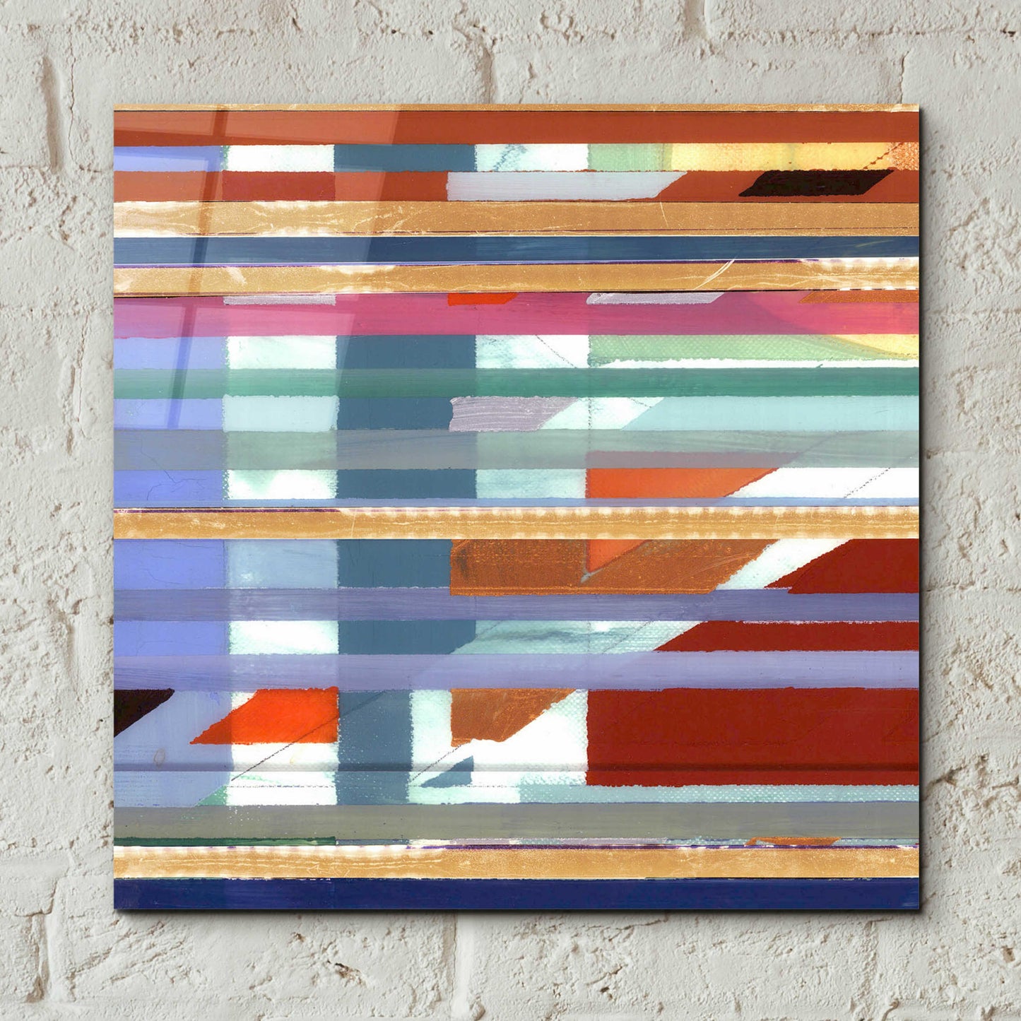 Epic Art 'Zig Zag IV' by Bellissimo Art, Acrylic Glass Wall Art,12x12