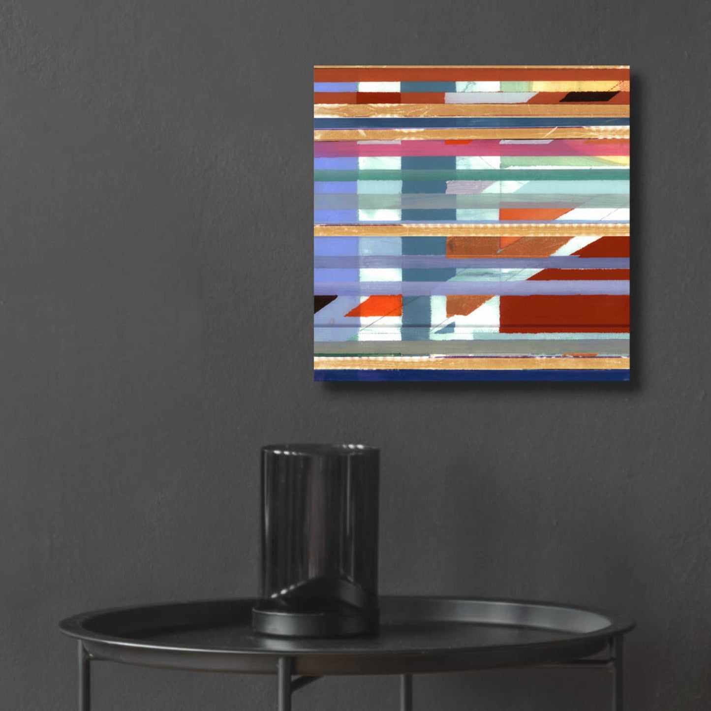 Epic Art 'Zig Zag IV' by Bellissimo Art, Acrylic Glass Wall Art,12x12