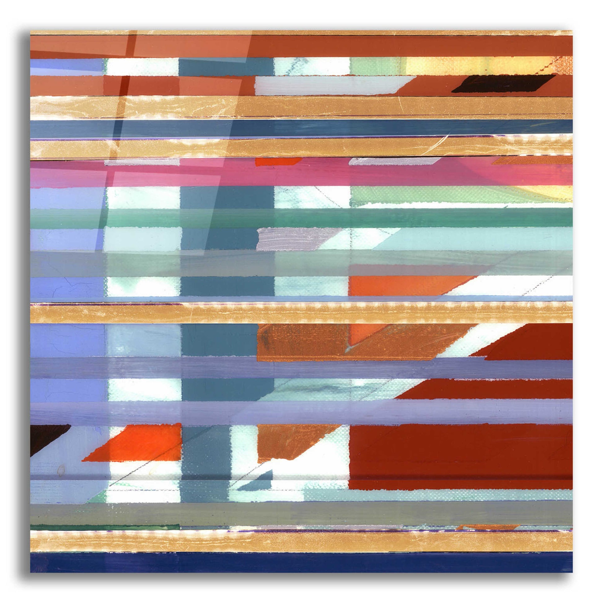 Epic Art 'Zig Zag IV' by Bellissimo Art, Acrylic Glass Wall Art,12x12