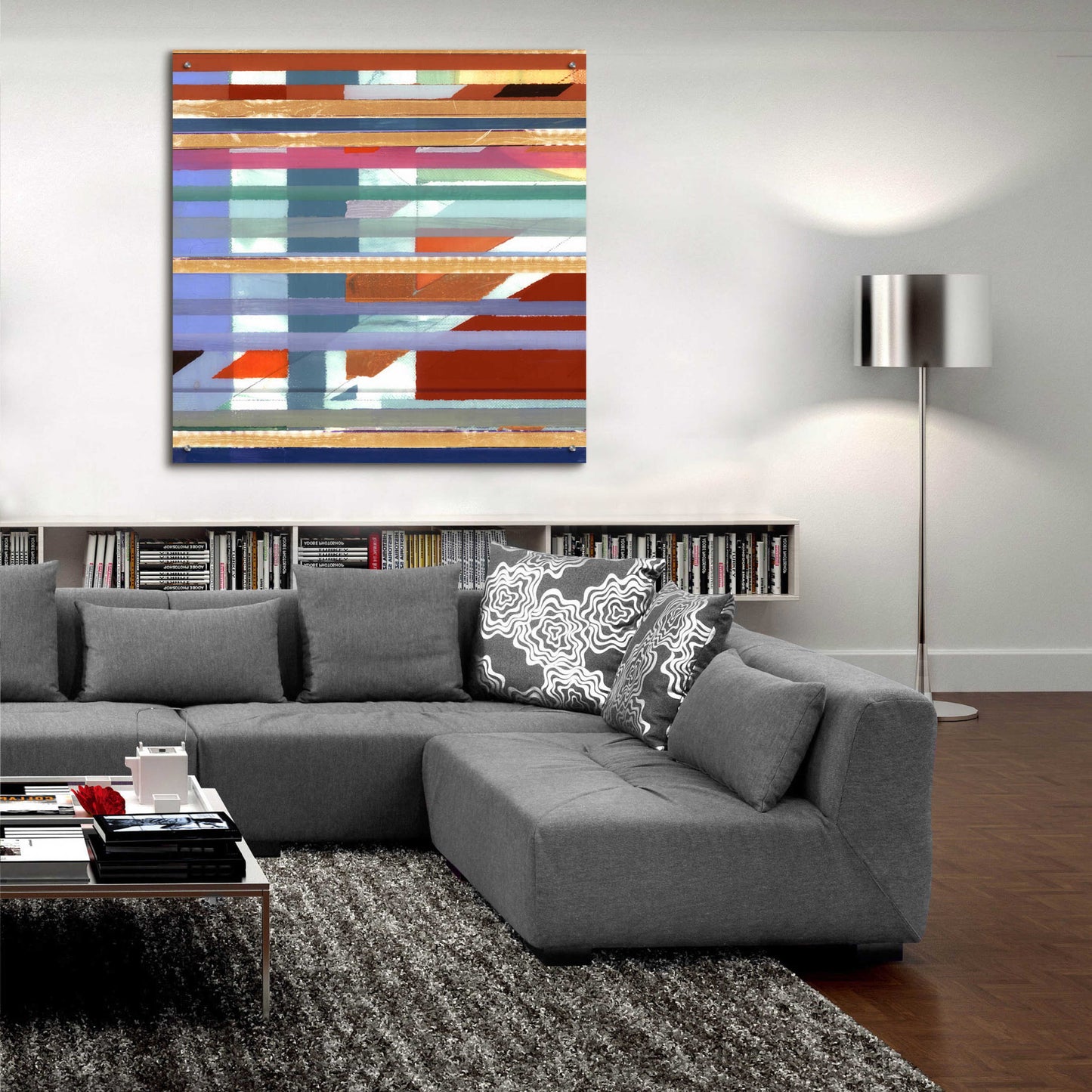 Epic Art 'Zig Zag IV' by Bellissimo Art, Acrylic Glass Wall Art,36x36