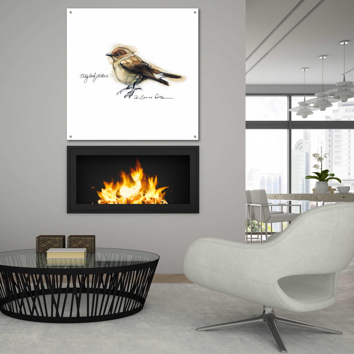 Epic Art 'Songbird Study I' by Bruce Dean, Acrylic Glass Wall Art,36x36