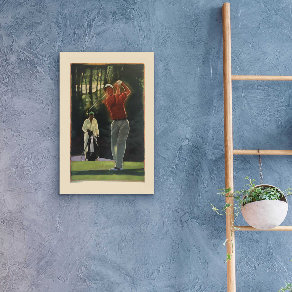 The Golfer by Bruce Dean - 16x24 acrylic wall art in a room