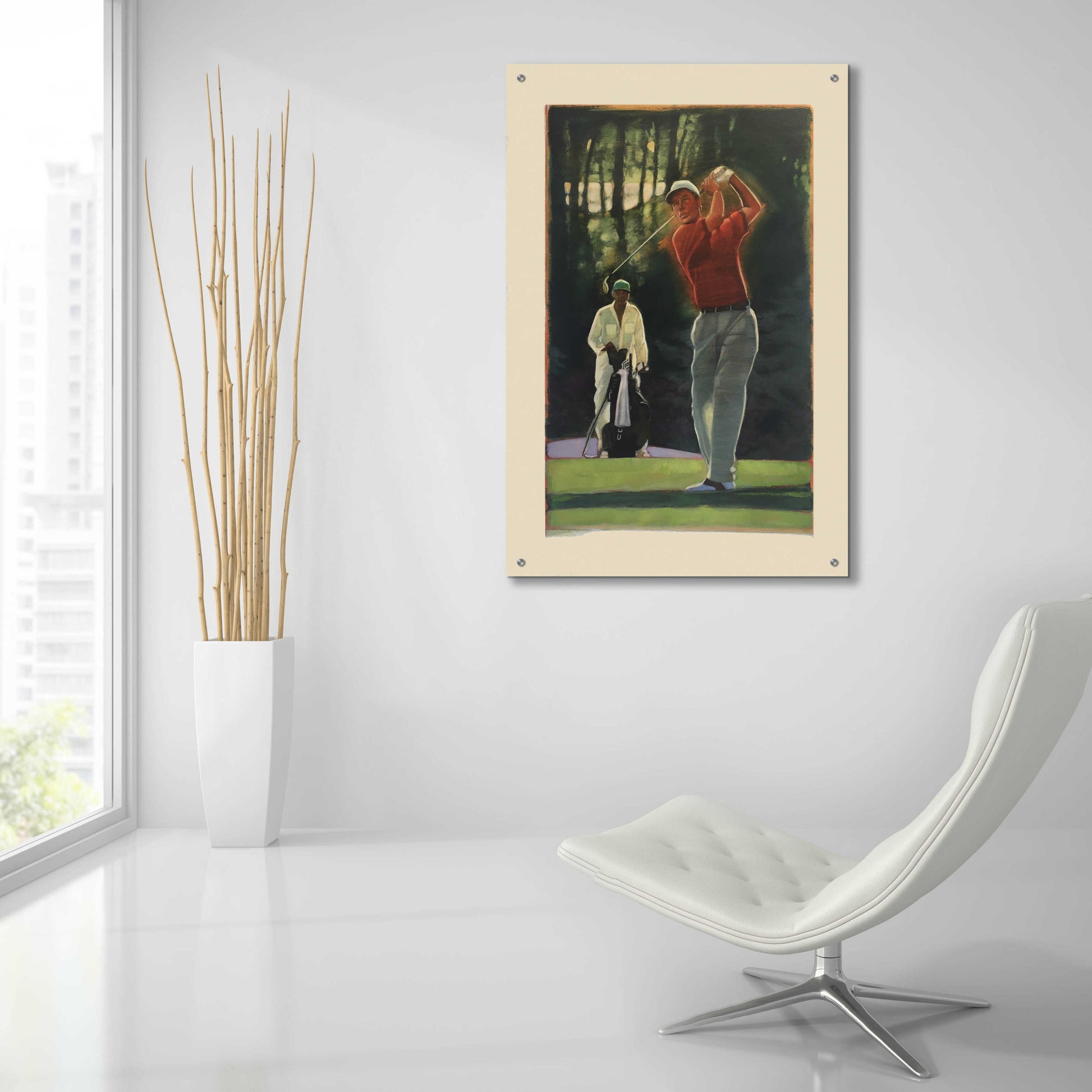 Epic Art 'The Golfer' by Bruce Dean, Acrylic Glass Wall Art,24x36