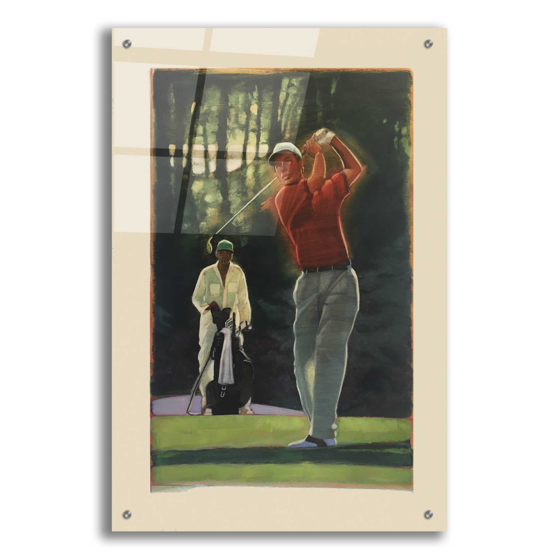 Epic Art 'The Golfer' by Bruce Dean, Acrylic Glass Wall Art,24x36