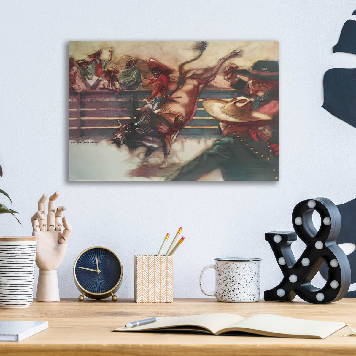 Epic Art 'The Rodeo' by Bruce Dean, Acrylic Glass Wall Art,16x12