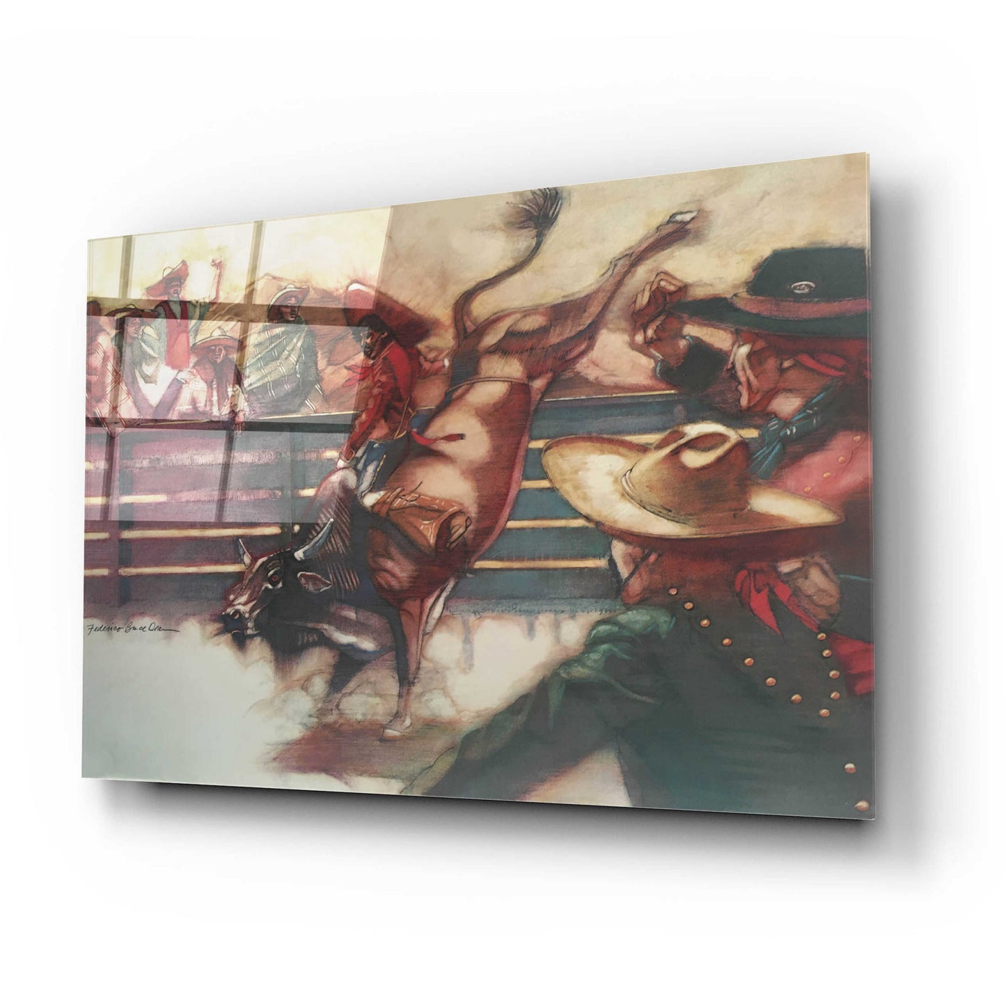Epic Art 'The Rodeo' by Bruce Dean, Acrylic Glass Wall Art,24x16