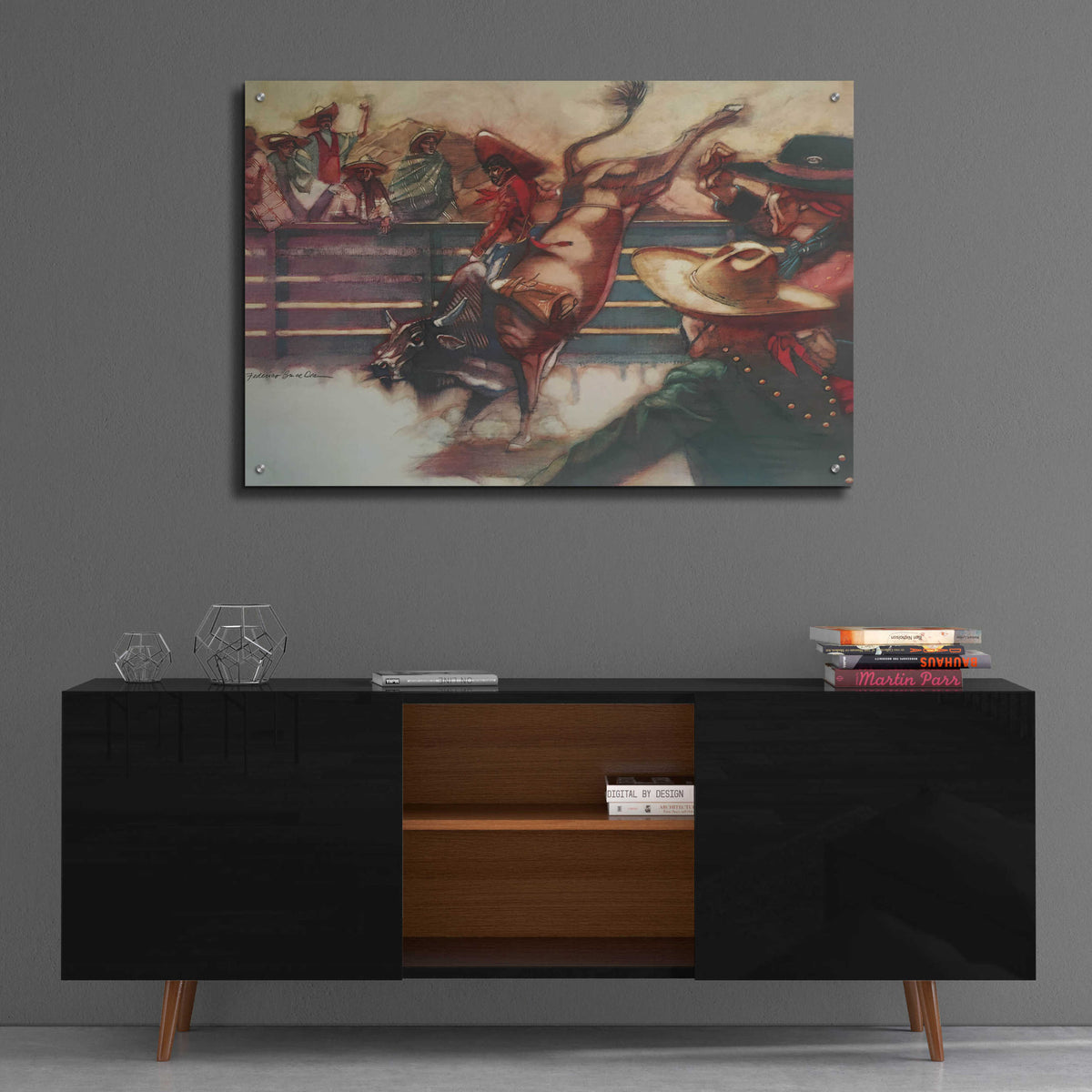 Epic Art 'The Rodeo' by Bruce Dean, Acrylic Glass Wall Art,36x24