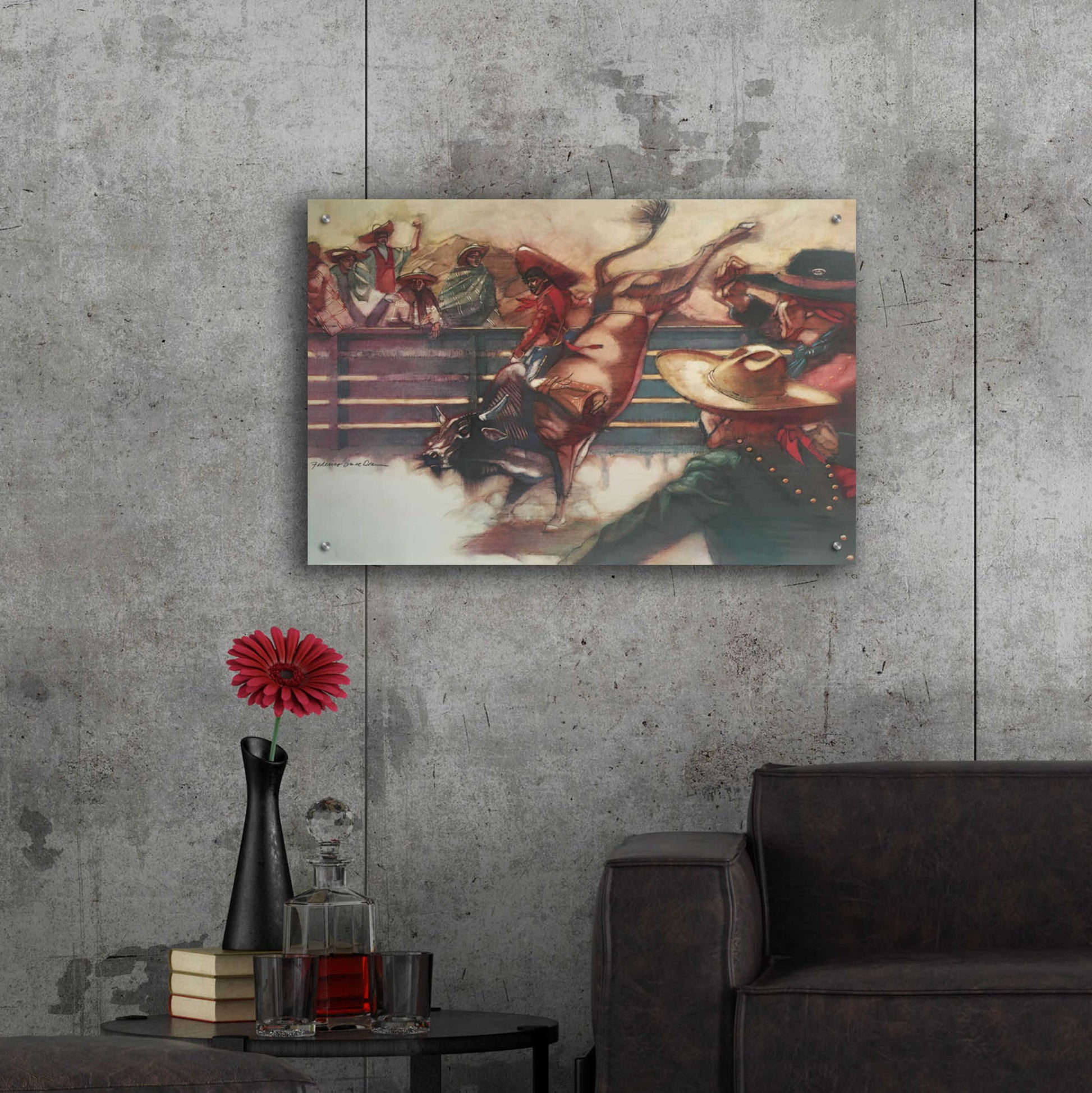 Epic Art 'The Rodeo' by Bruce Dean, Acrylic Glass Wall Art,36x24