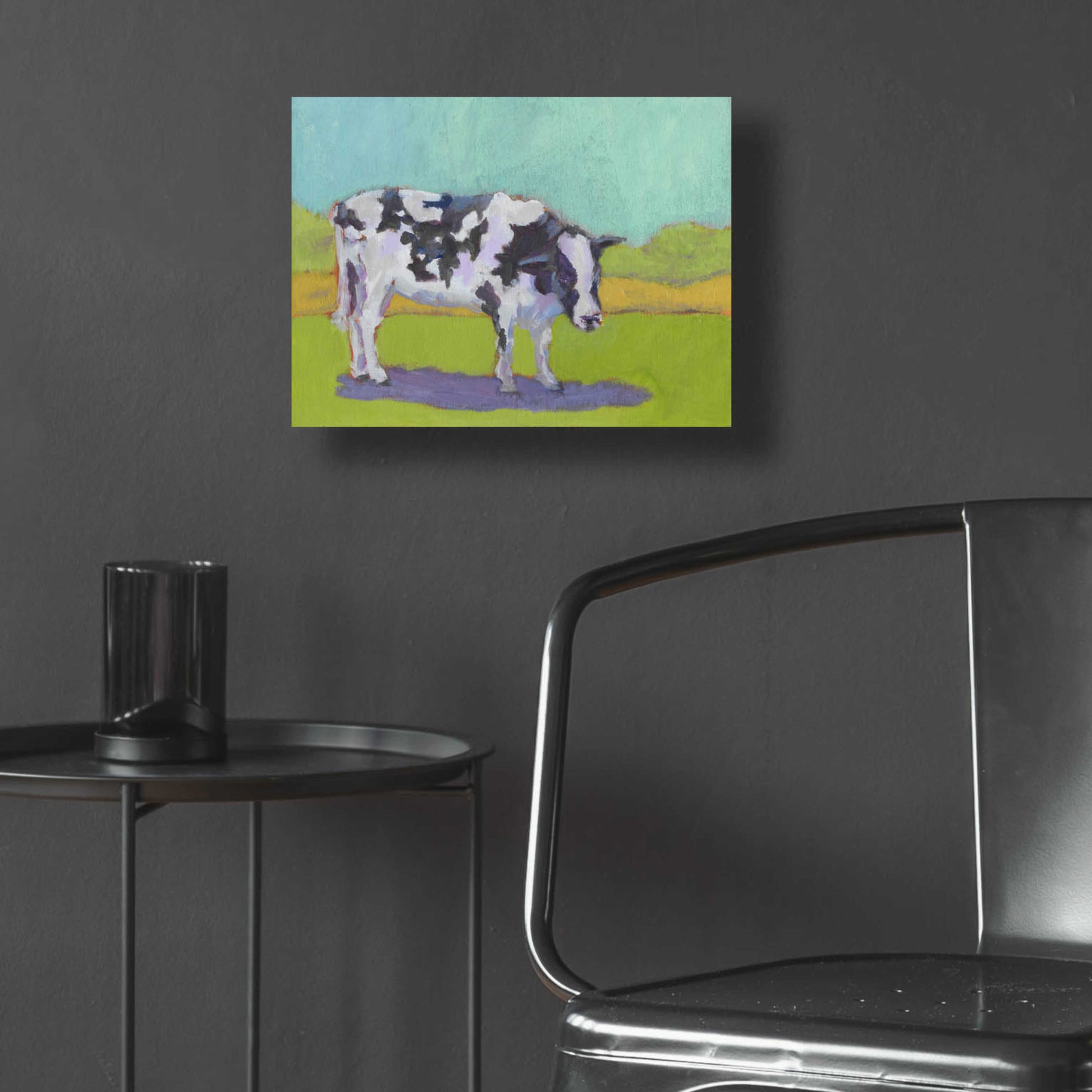 Epic Art 'Pasture Cow I' by Carol Young, Acrylic Glass Wall Art,16x12