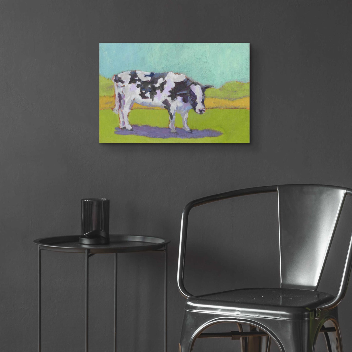 Epic Art 'Pasture Cow I' by Carol Young, Acrylic Glass Wall Art,24x16