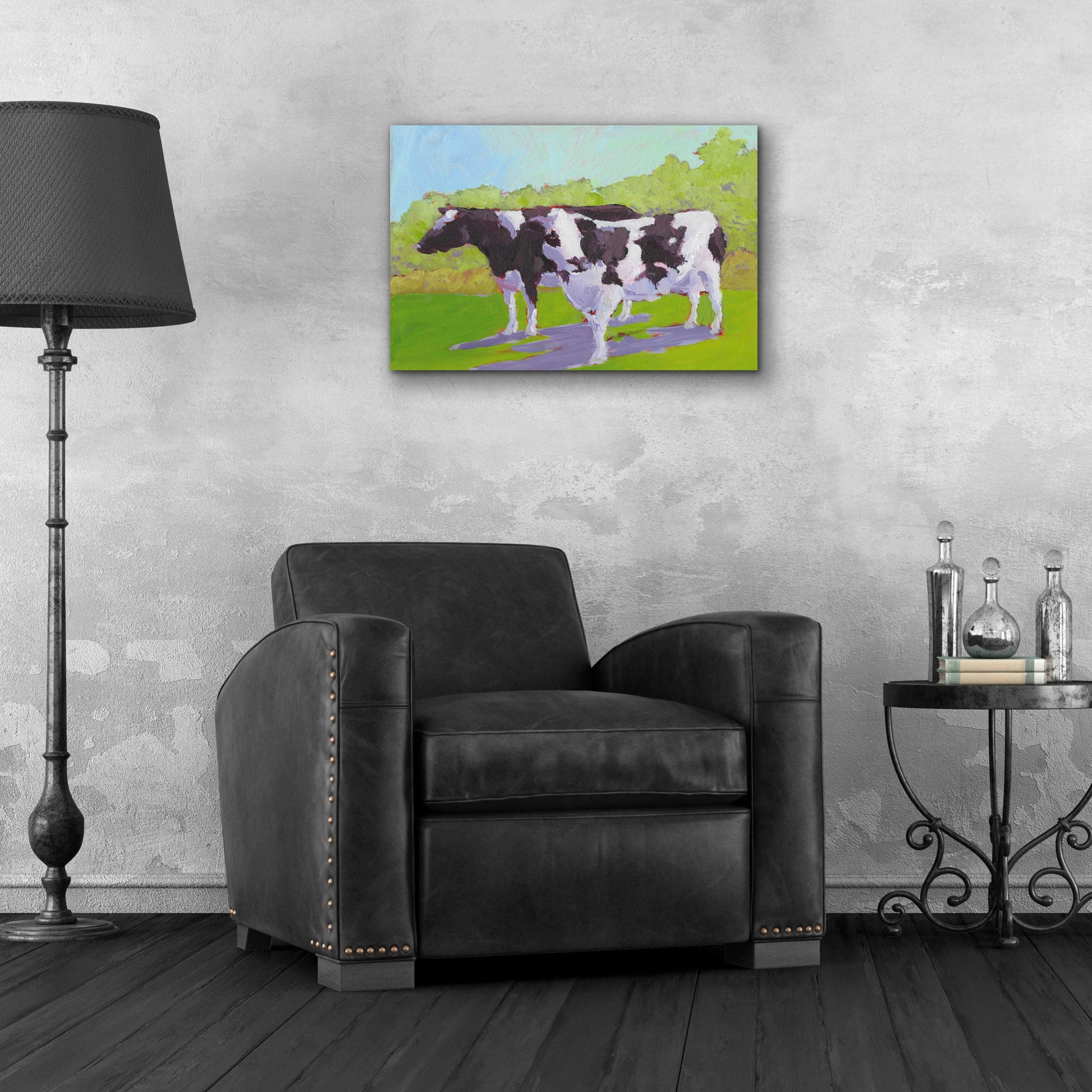 Epic Art 'Pasture Cows II' by Carol Young, Acrylic Glass Wall Art,24x16