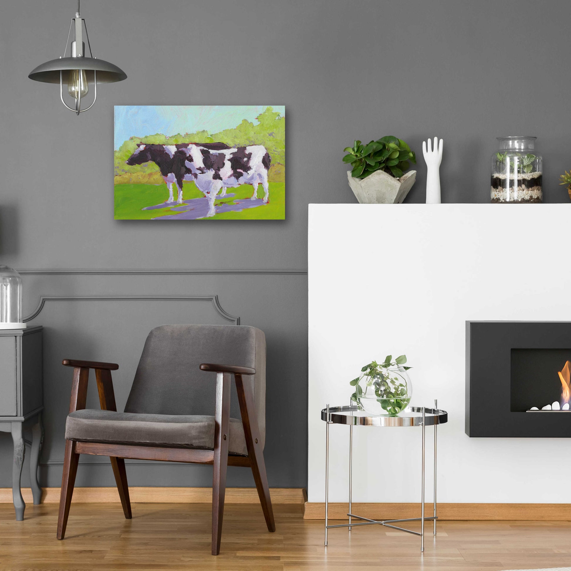 Epic Art 'Pasture Cows II' by Carol Young, Acrylic Glass Wall Art,24x16