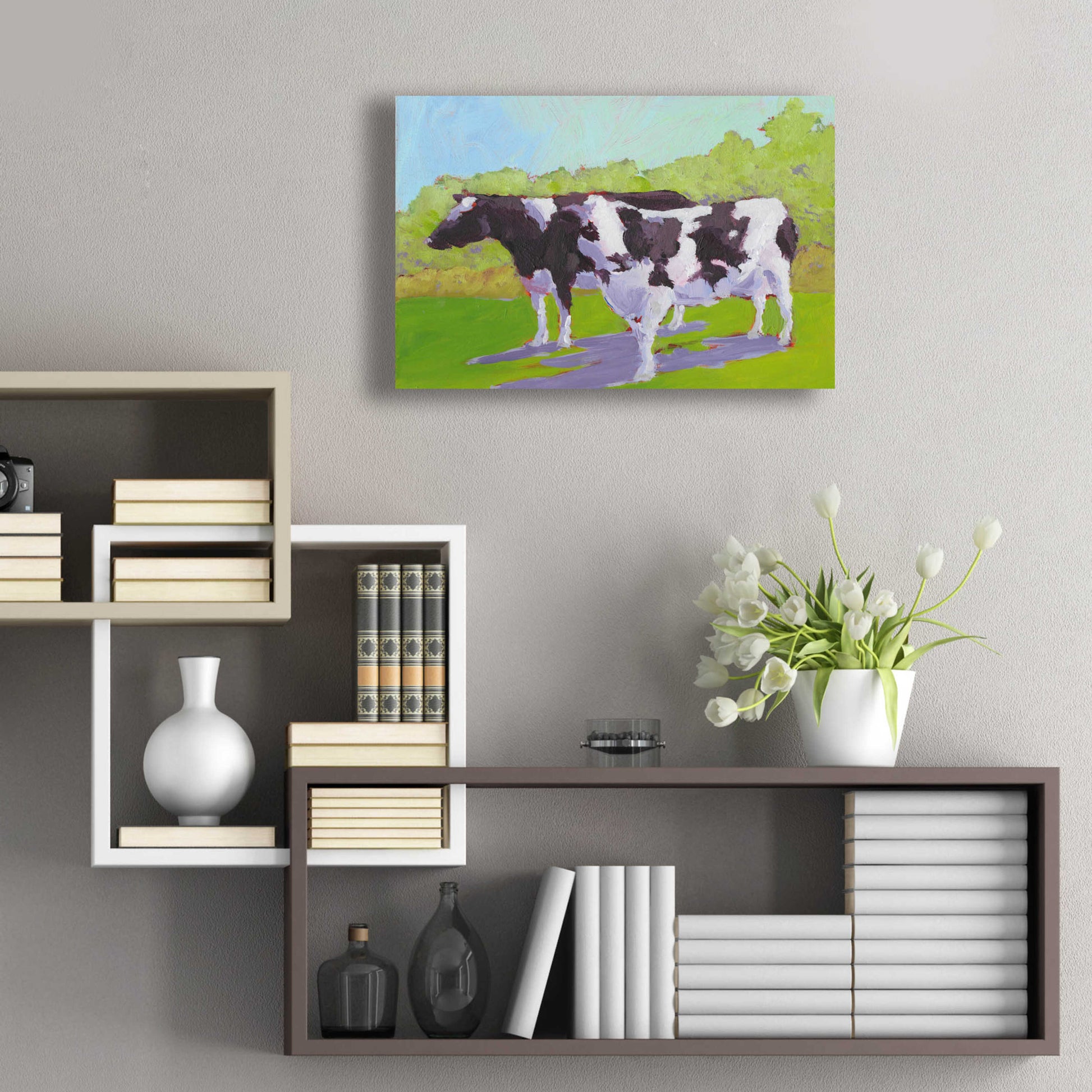 Epic Art 'Pasture Cows II' by Carol Young, Acrylic Glass Wall Art,24x16