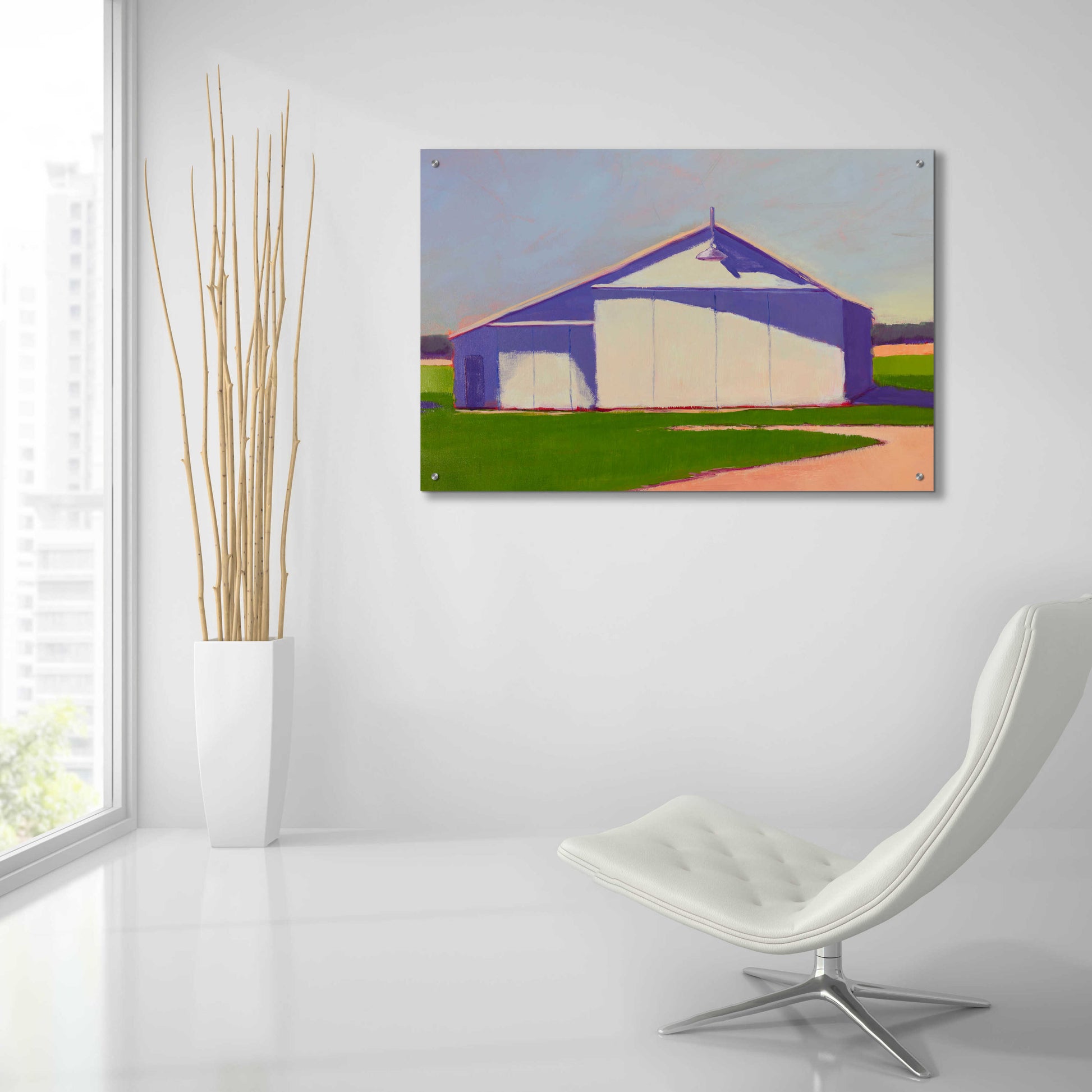 Epic Art 'Bucolic Structure VIII' by Carol Young, Acrylic Glass Wall Art,36x24