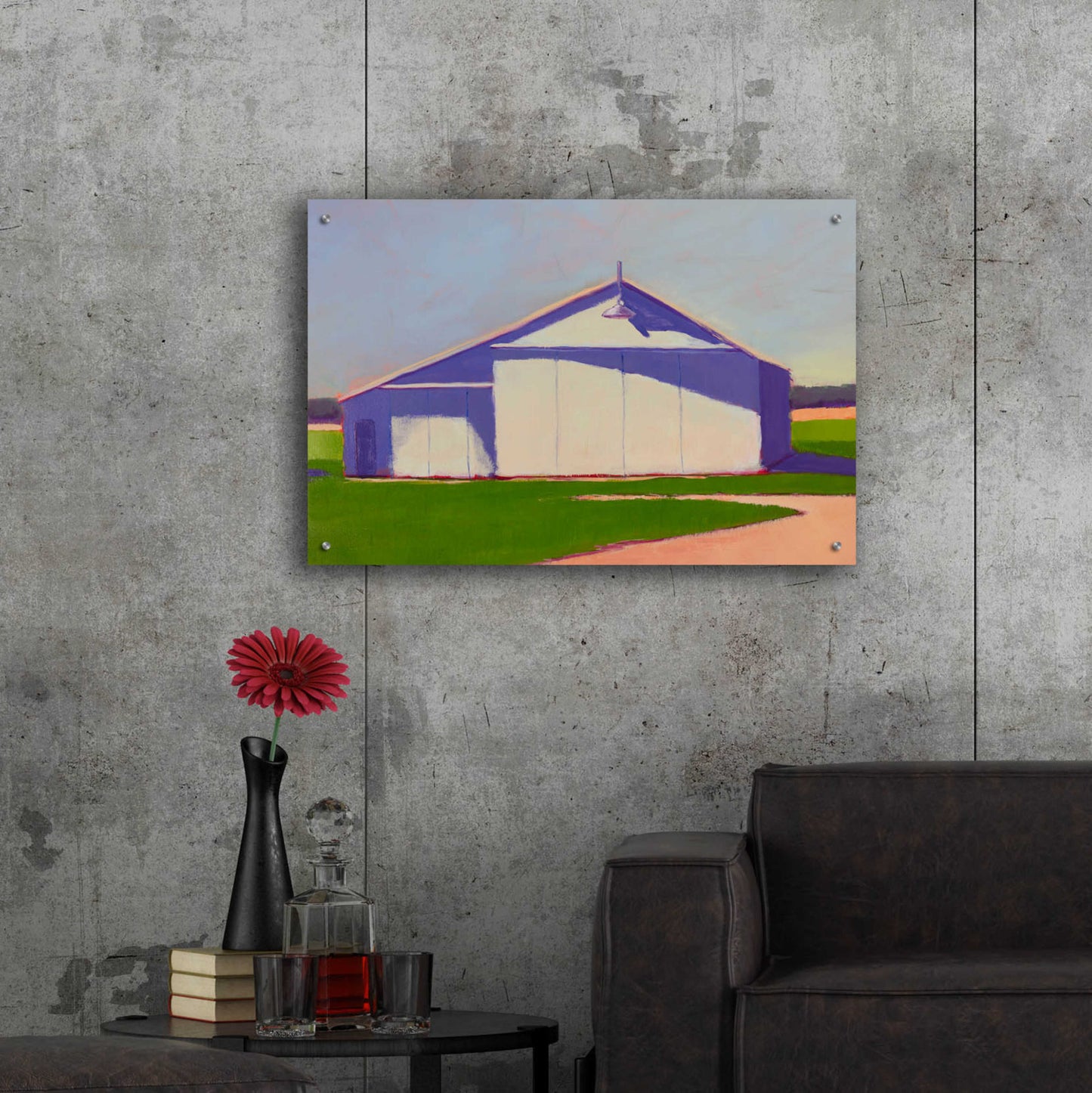 Epic Art 'Bucolic Structure VIII' by Carol Young, Acrylic Glass Wall Art,36x24